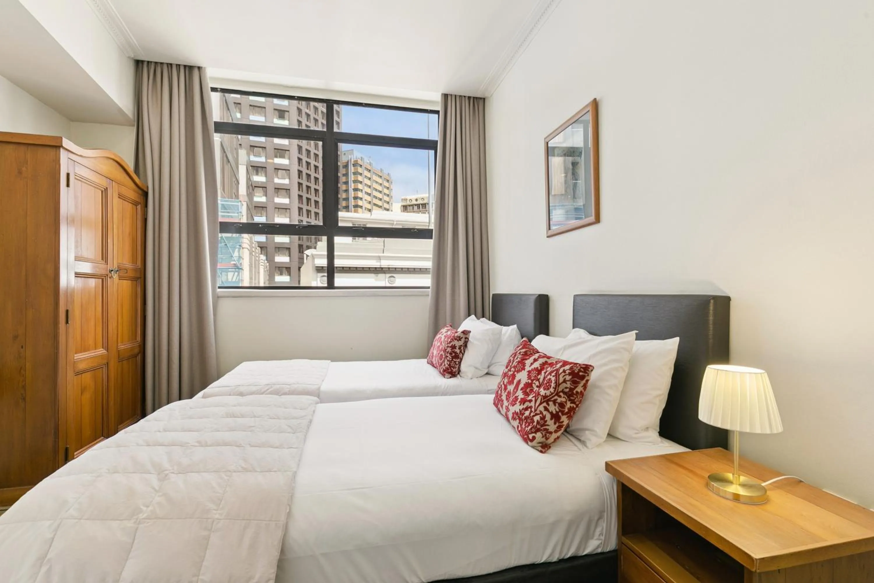 Bed in Quest Wellington