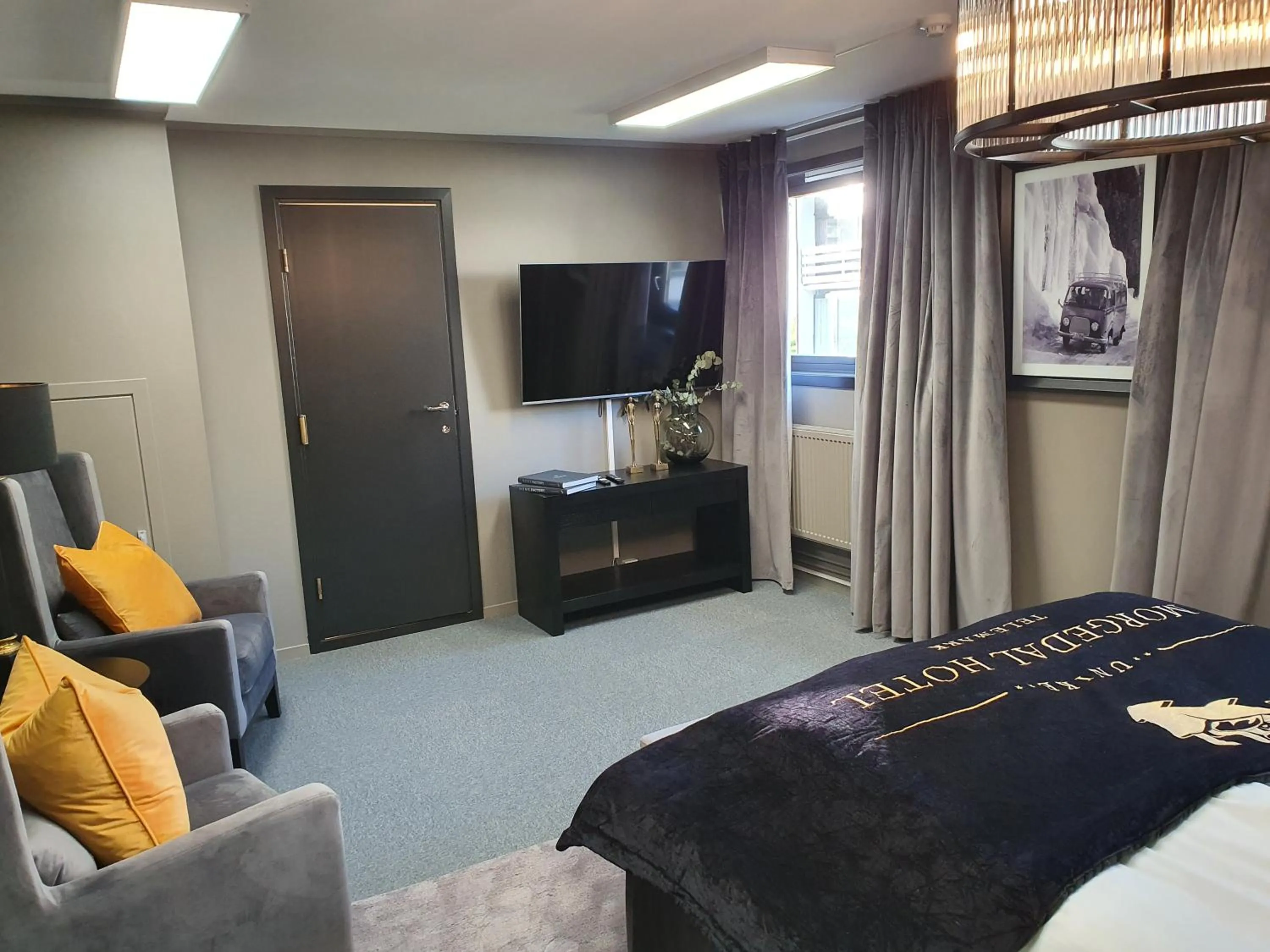 TV and multimedia, Bed in Morgedal Hotel Spa & Resort - Unike Hoteller