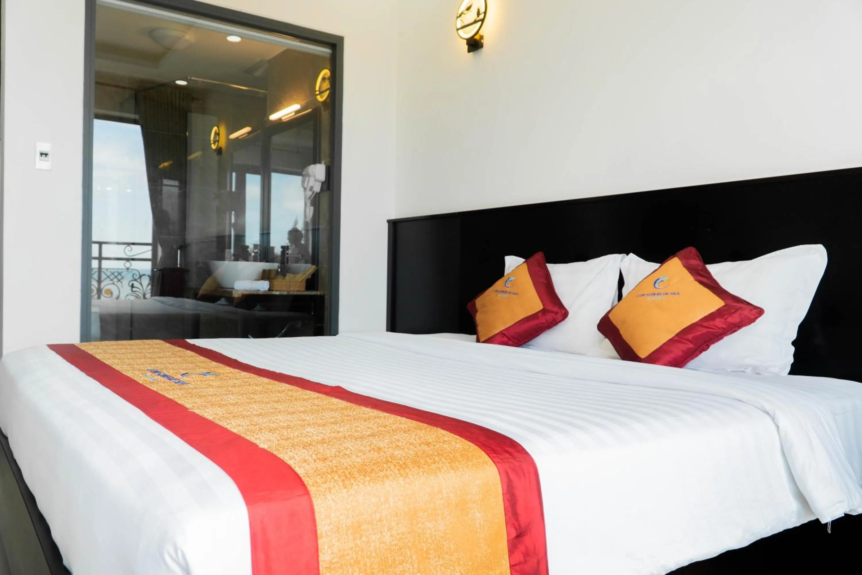 Bed in Con Son Blue Sea Hotel