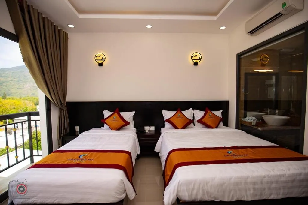 Bed in Con Son Blue Sea Hotel