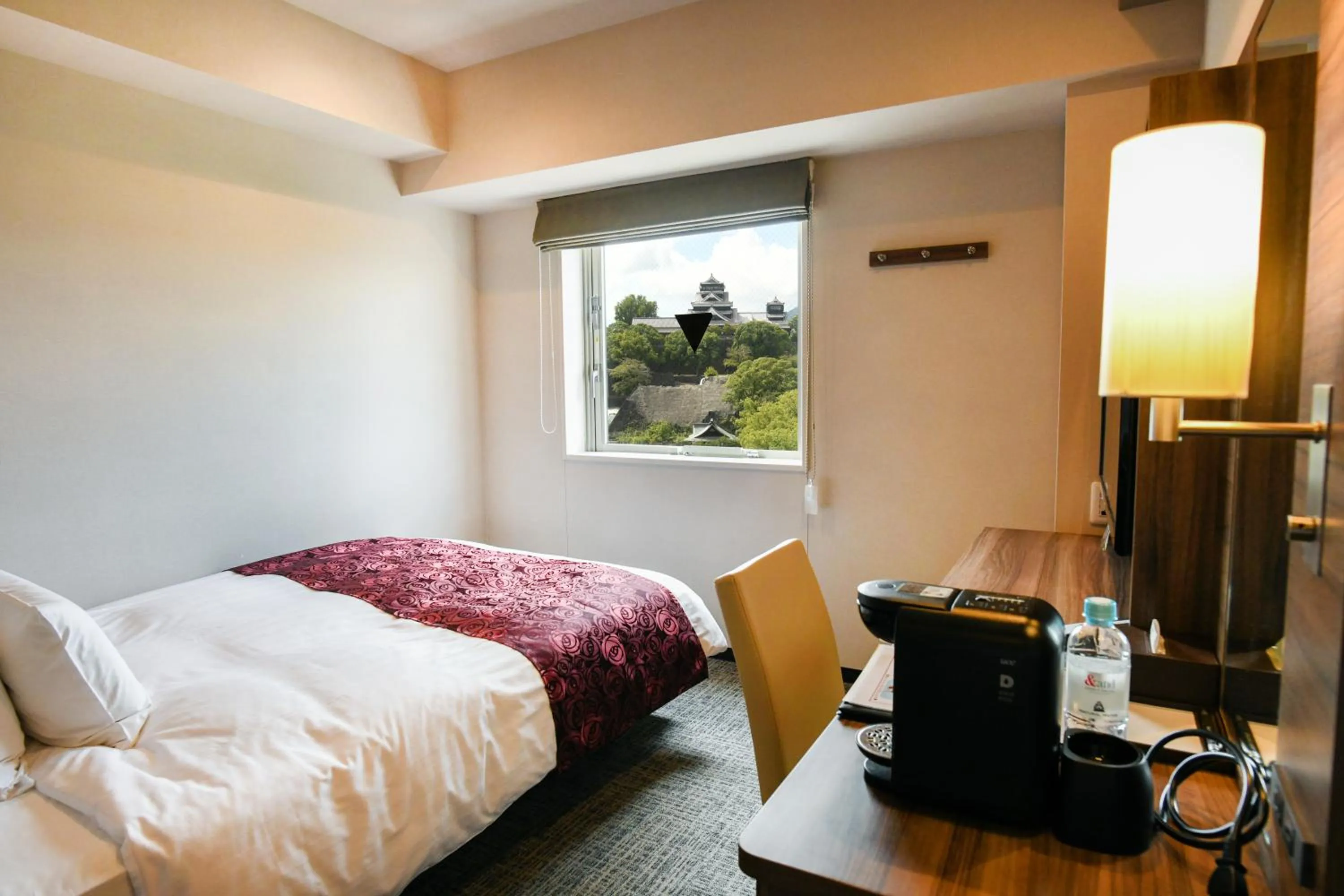 Photo of the whole room, Bed in &and COMFY HOTEL Kumamoto Jo View