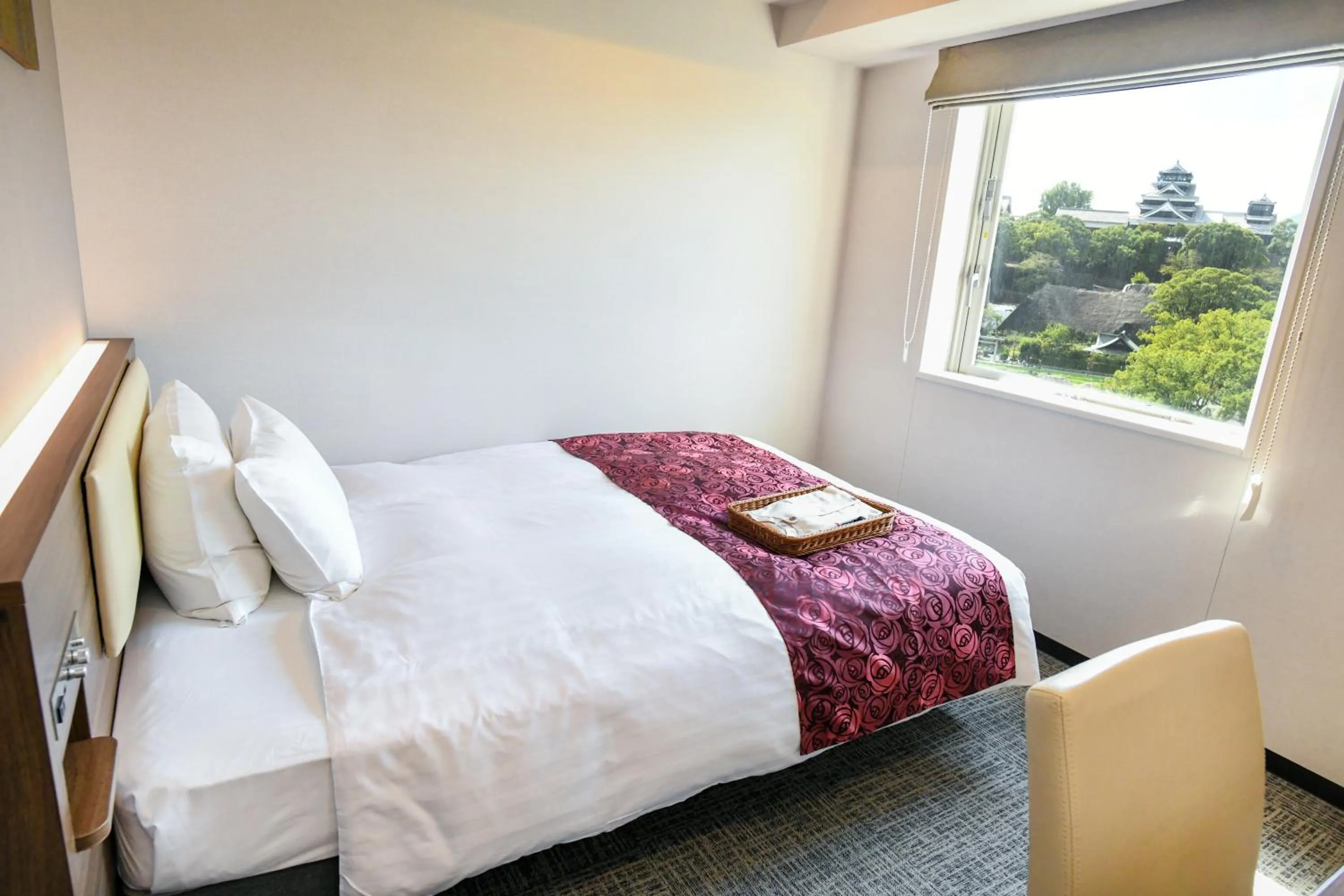 Photo of the whole room, Bed in &and COMFY HOTEL Kumamoto Jo View