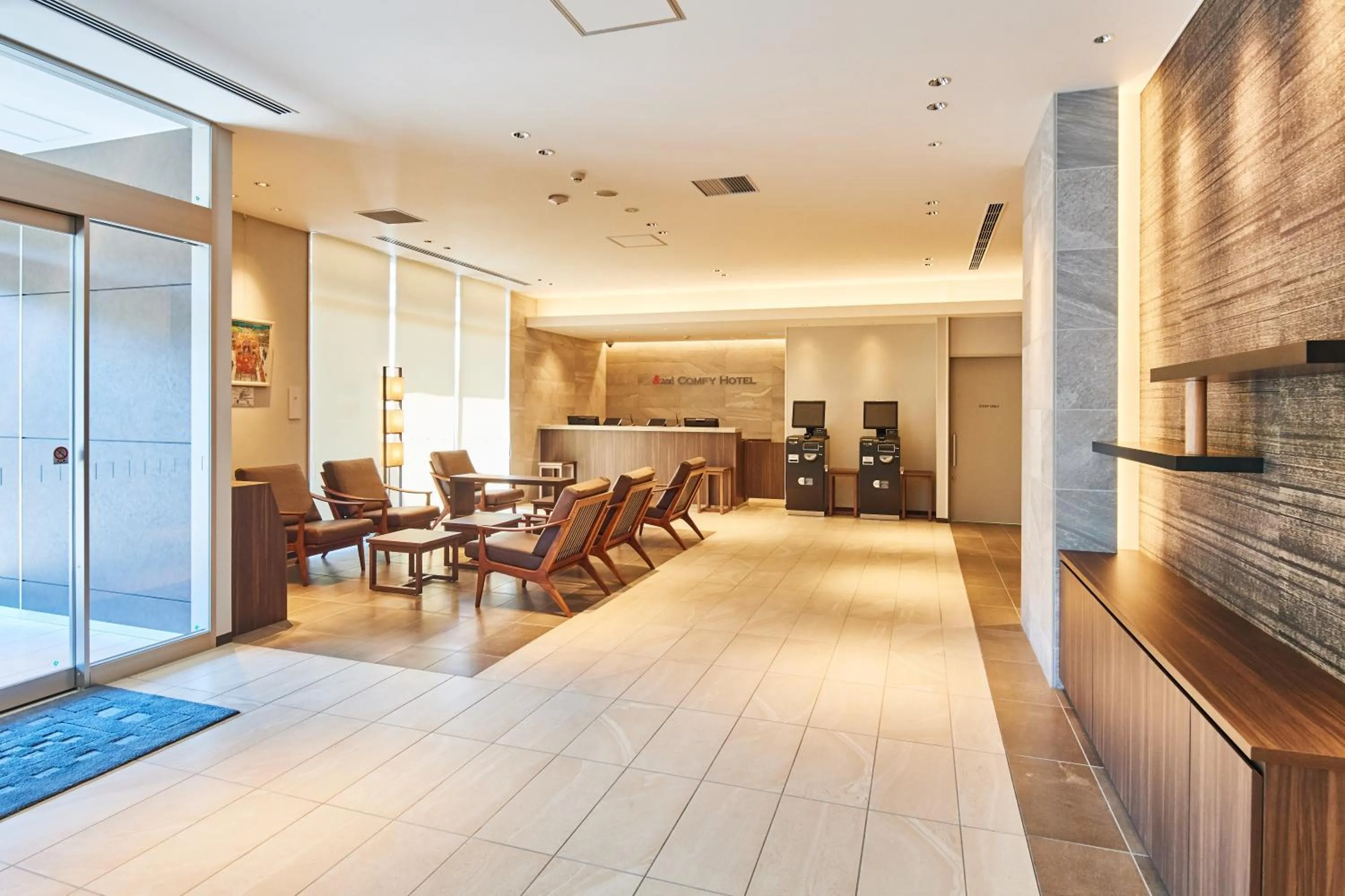 Lobby or reception in &and COMFY HOTEL Kumamoto Jo View