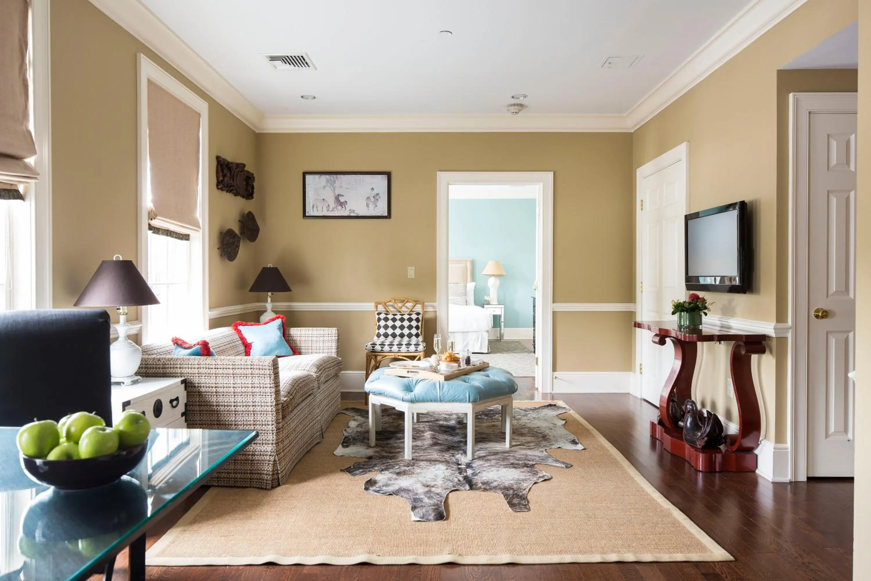 Seating area in Delamar Southport