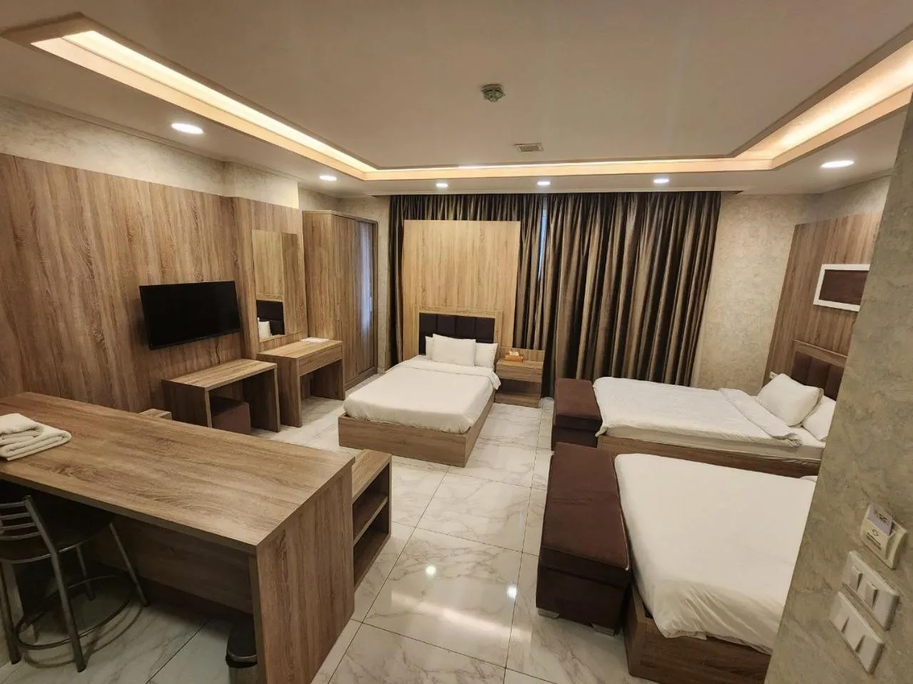 Bed in Pearl of Beirut Hotel & Spa