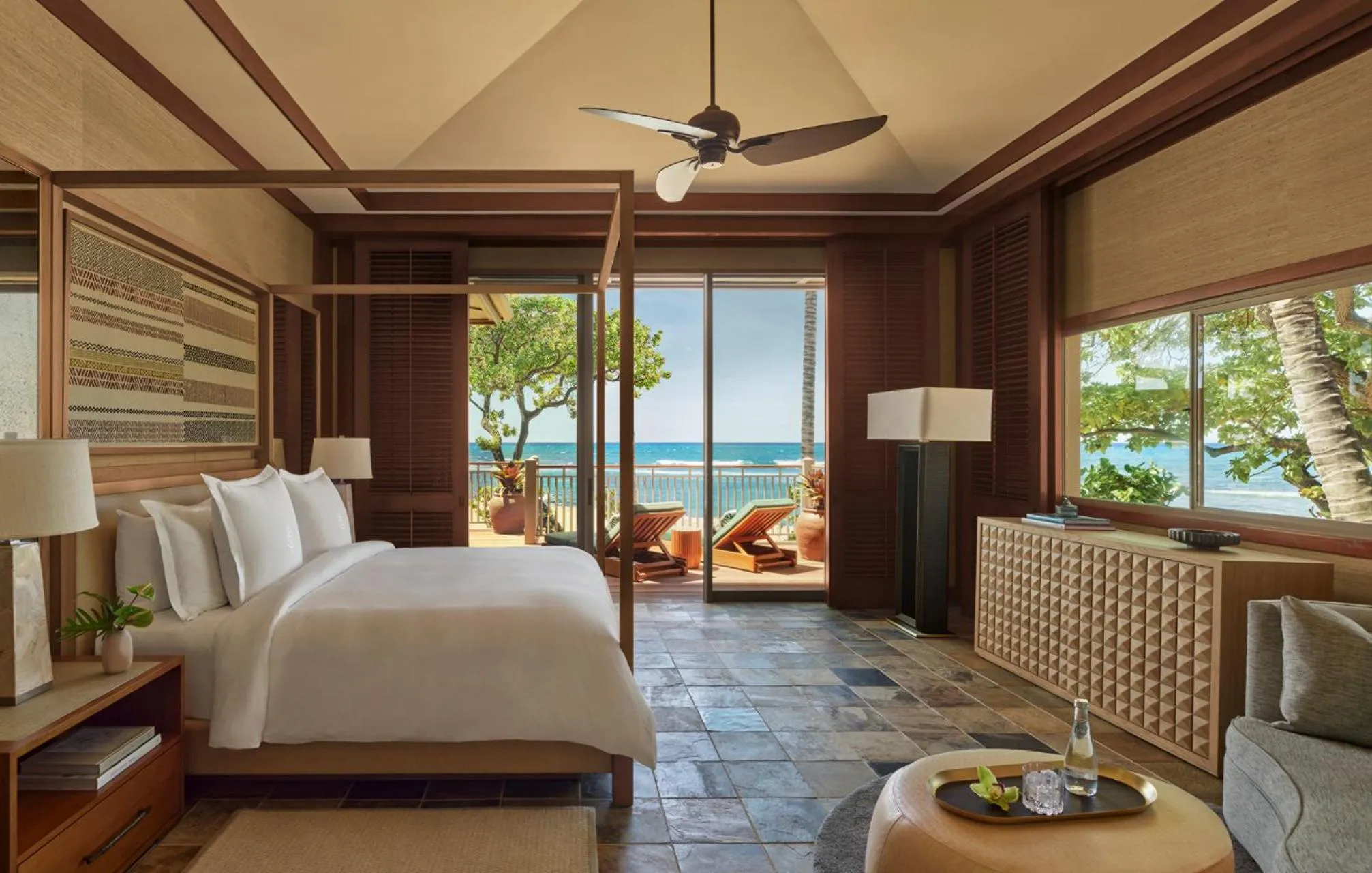 View (from property/room), Bed in Four Seasons Resort Hualalai