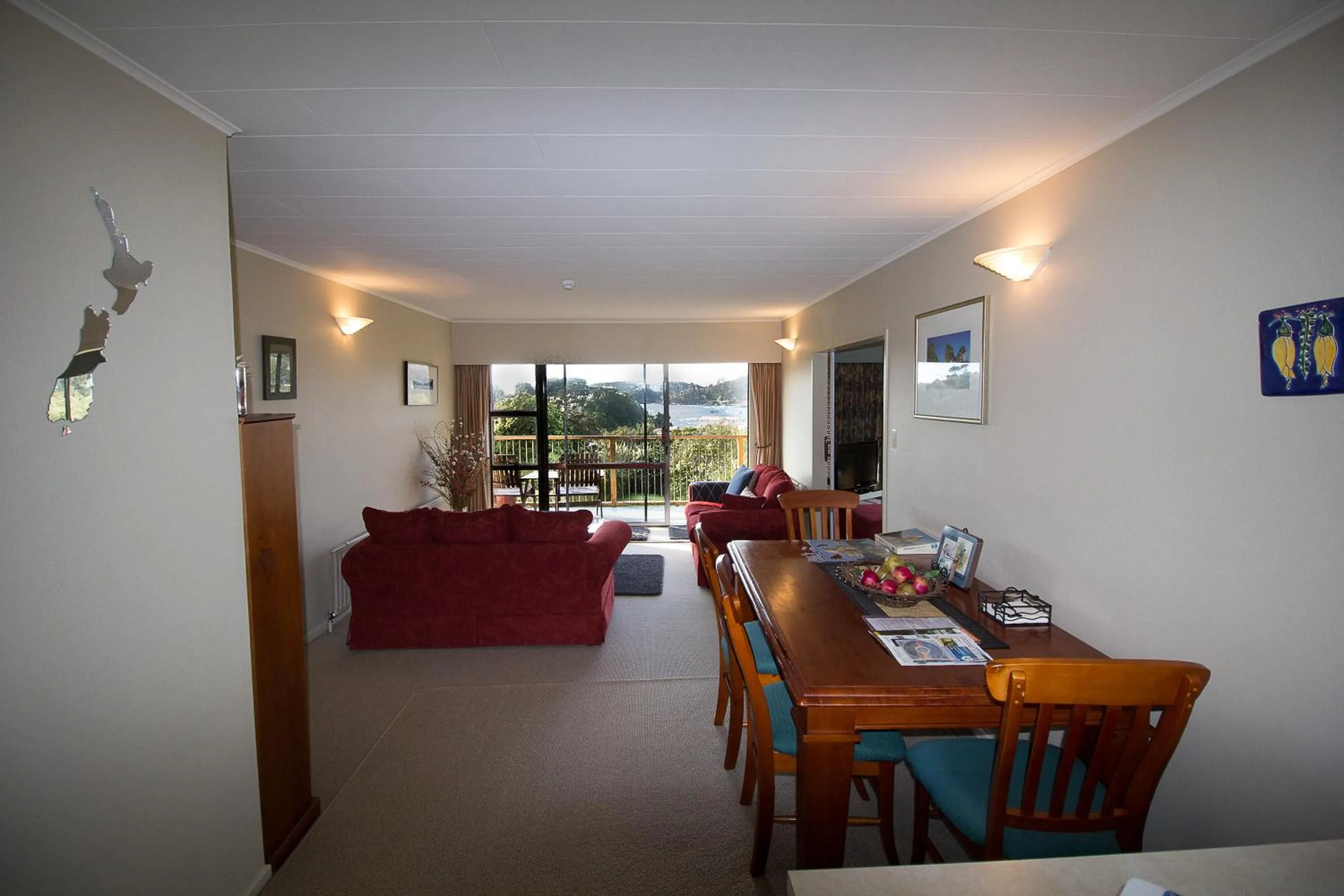 Dining area in Kowhai Lane Lodge