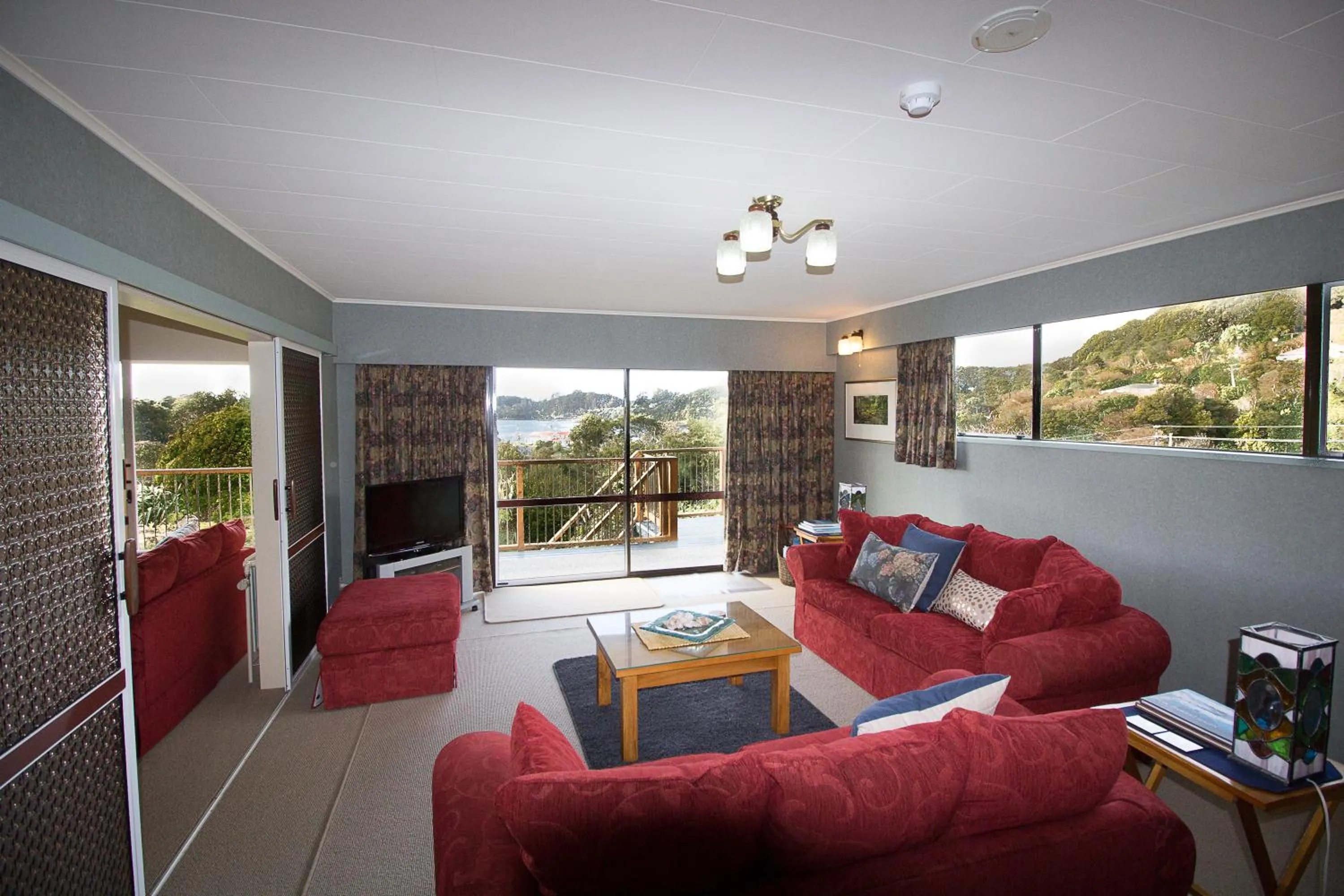 Living room in Kowhai Lane Lodge