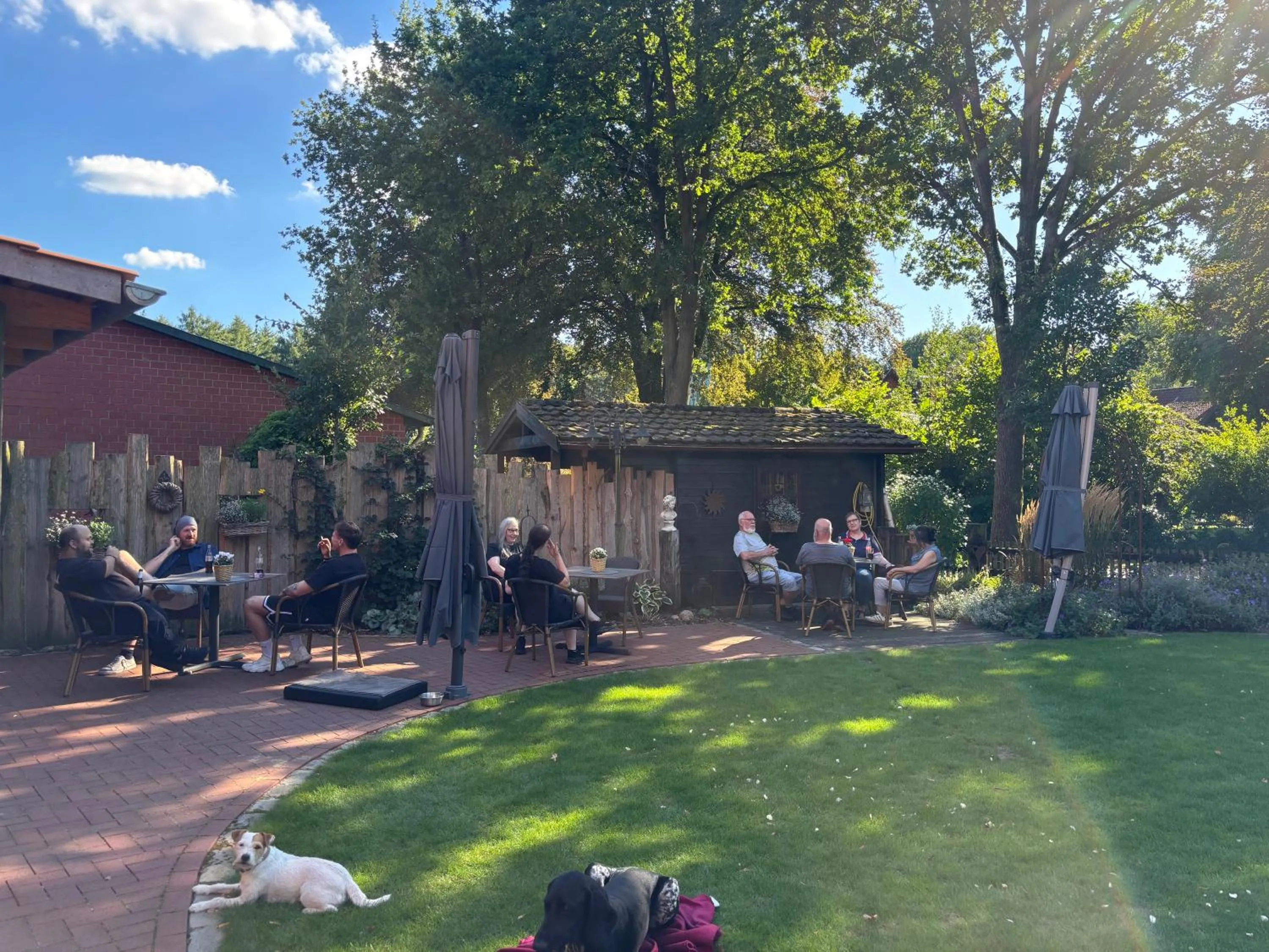 Garden view in Heitmann`s Gasthof