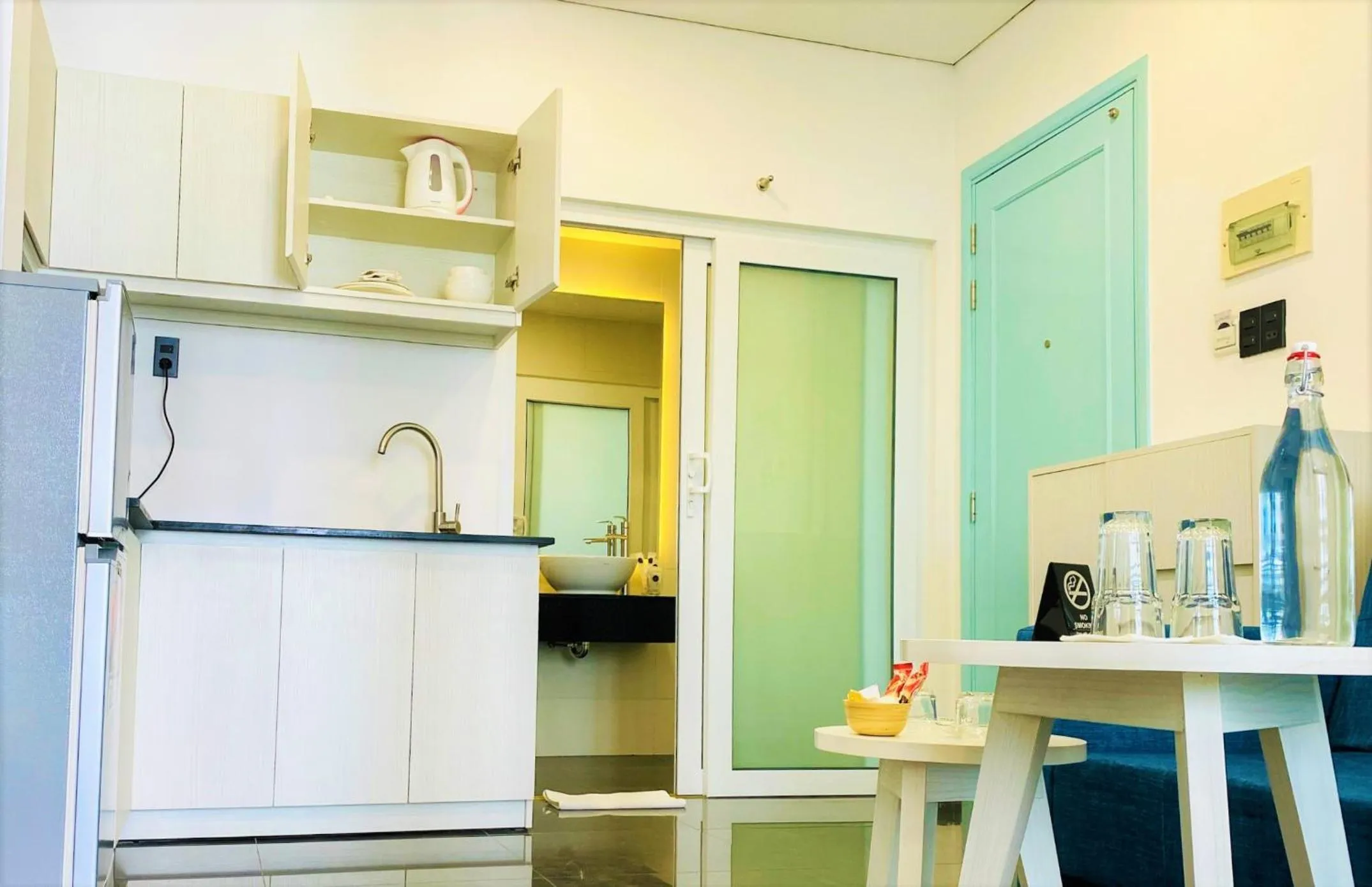 Kitchen or kitchenette in Olivia Hotel and Apartment