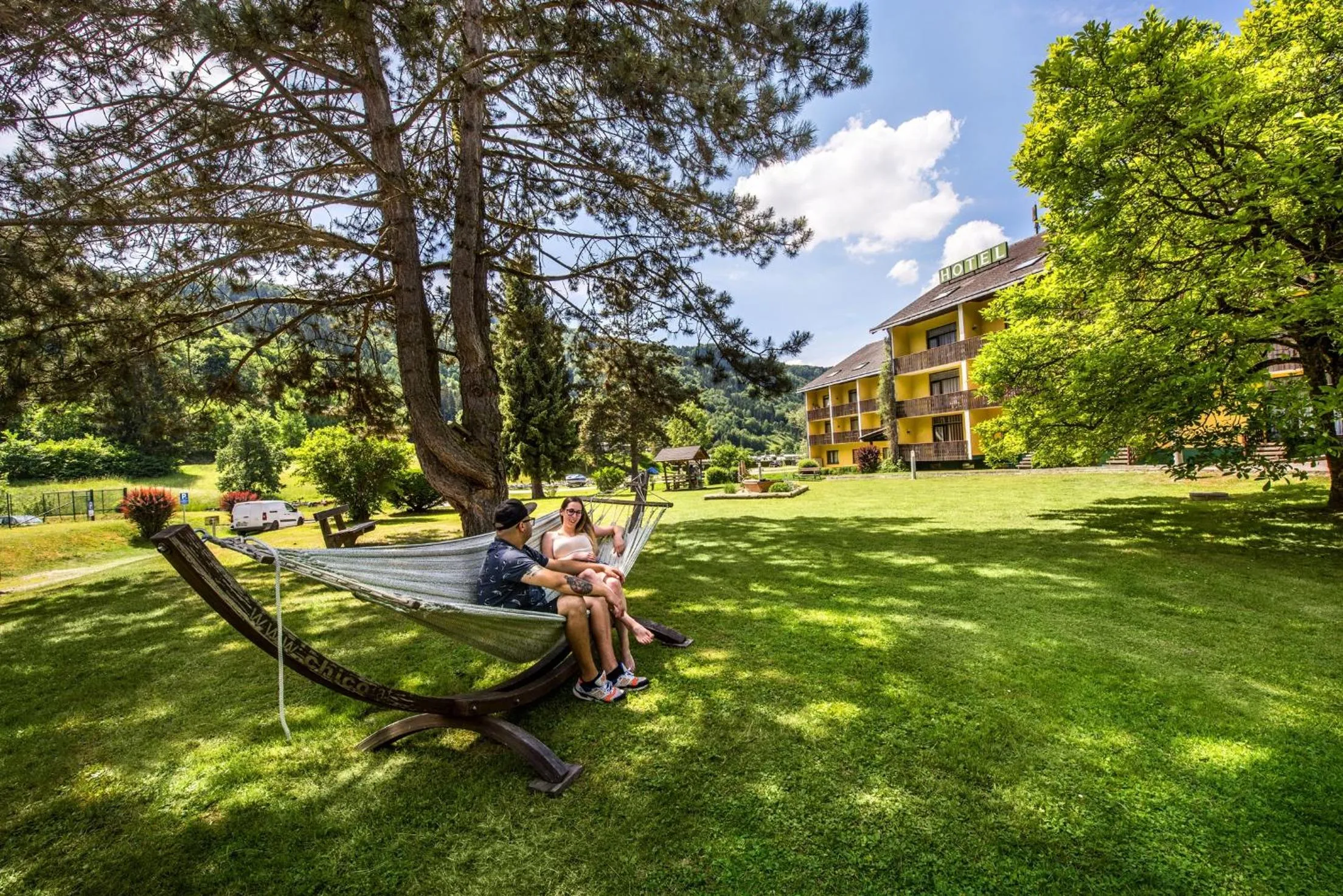 Garden in Riverresort Donauschlinge