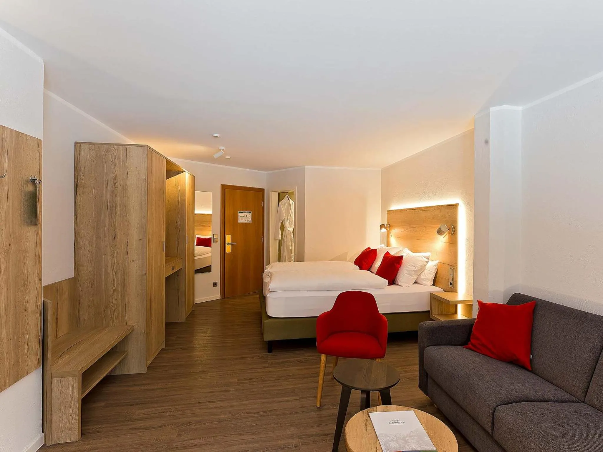 Bed in Elements Hotel Christlessee