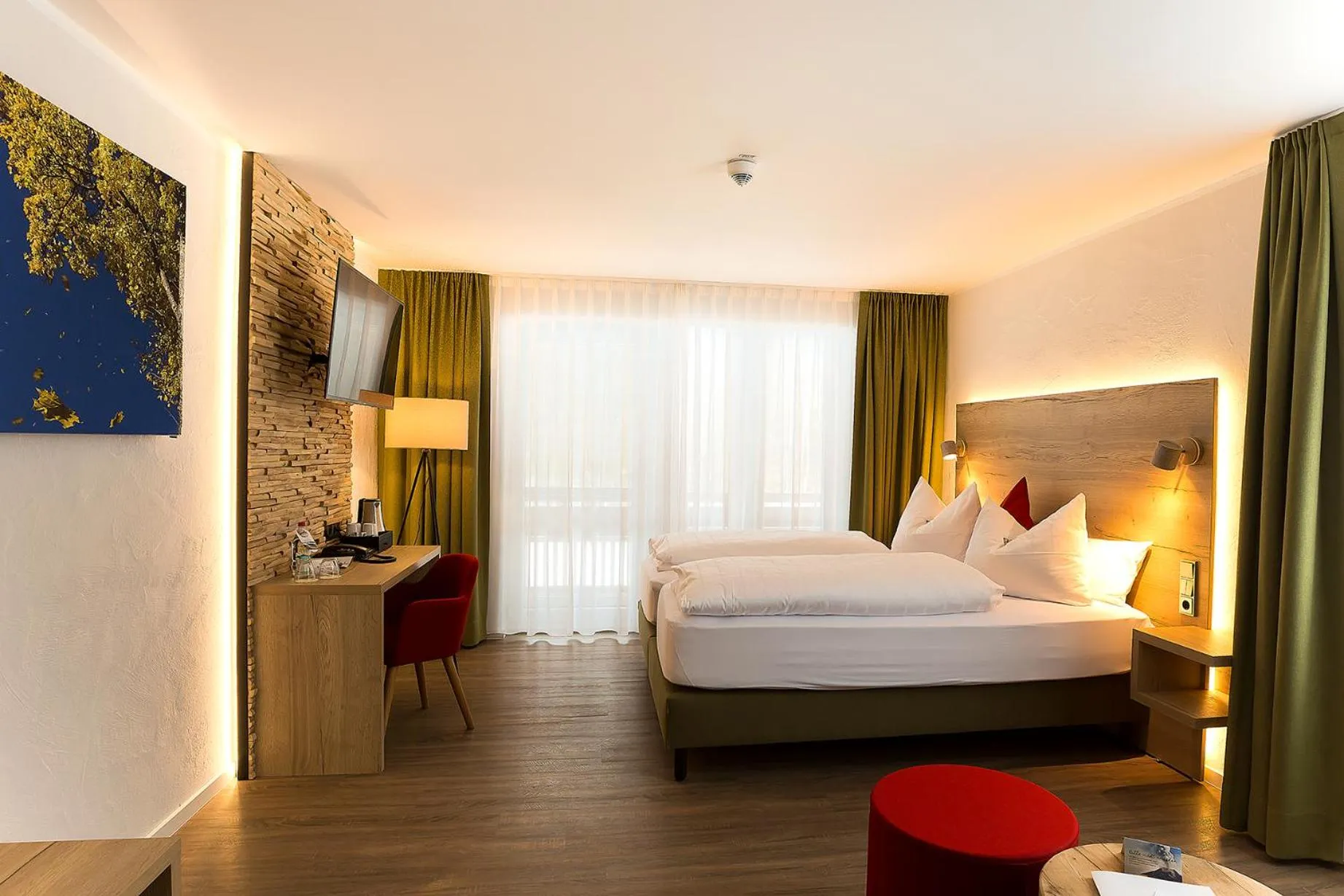 Bed in Elements Hotel Christlessee