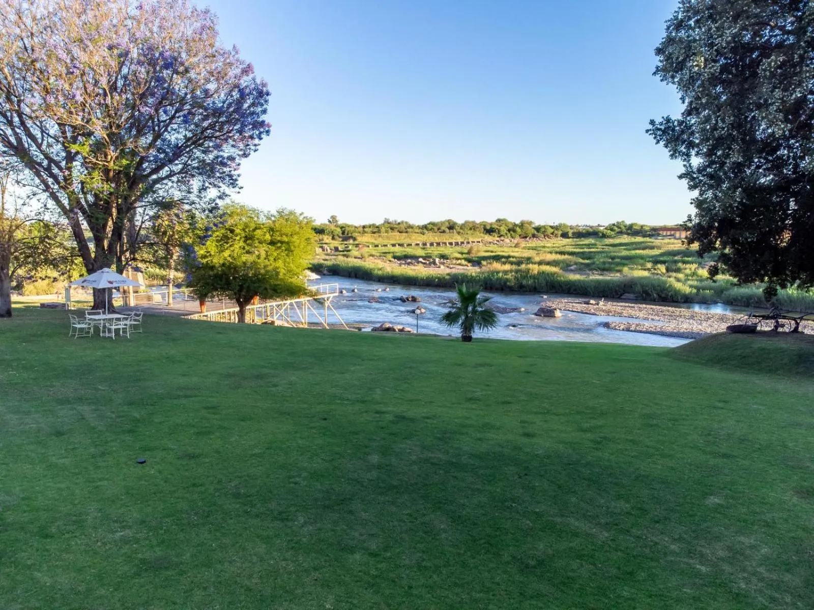River view in Sunriver Kalahari Lodge Riverside stay in Upington