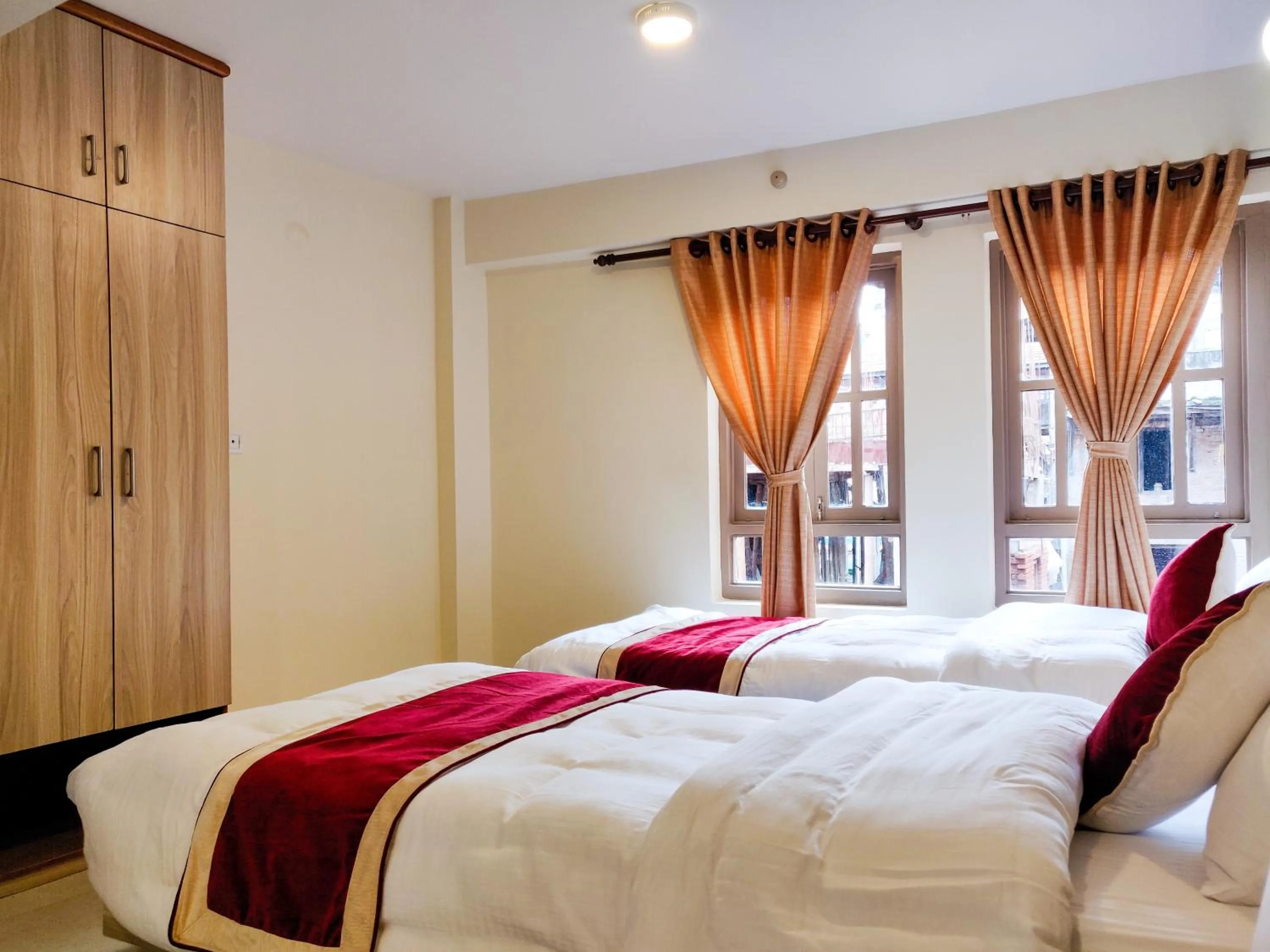 Bed in Hotel Central Bhaktapur