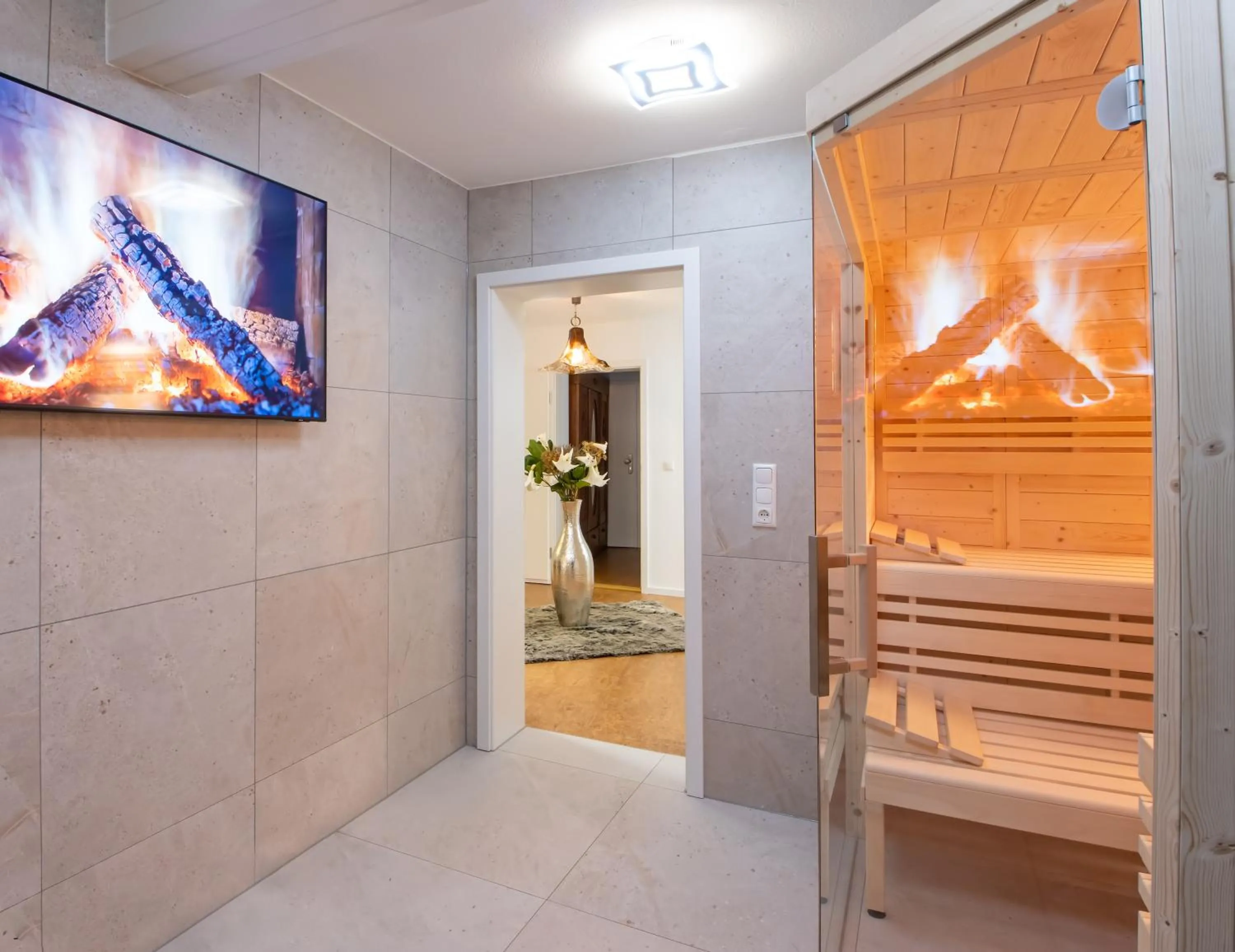 Sauna in Romantik Hotel Landhaus Biewald