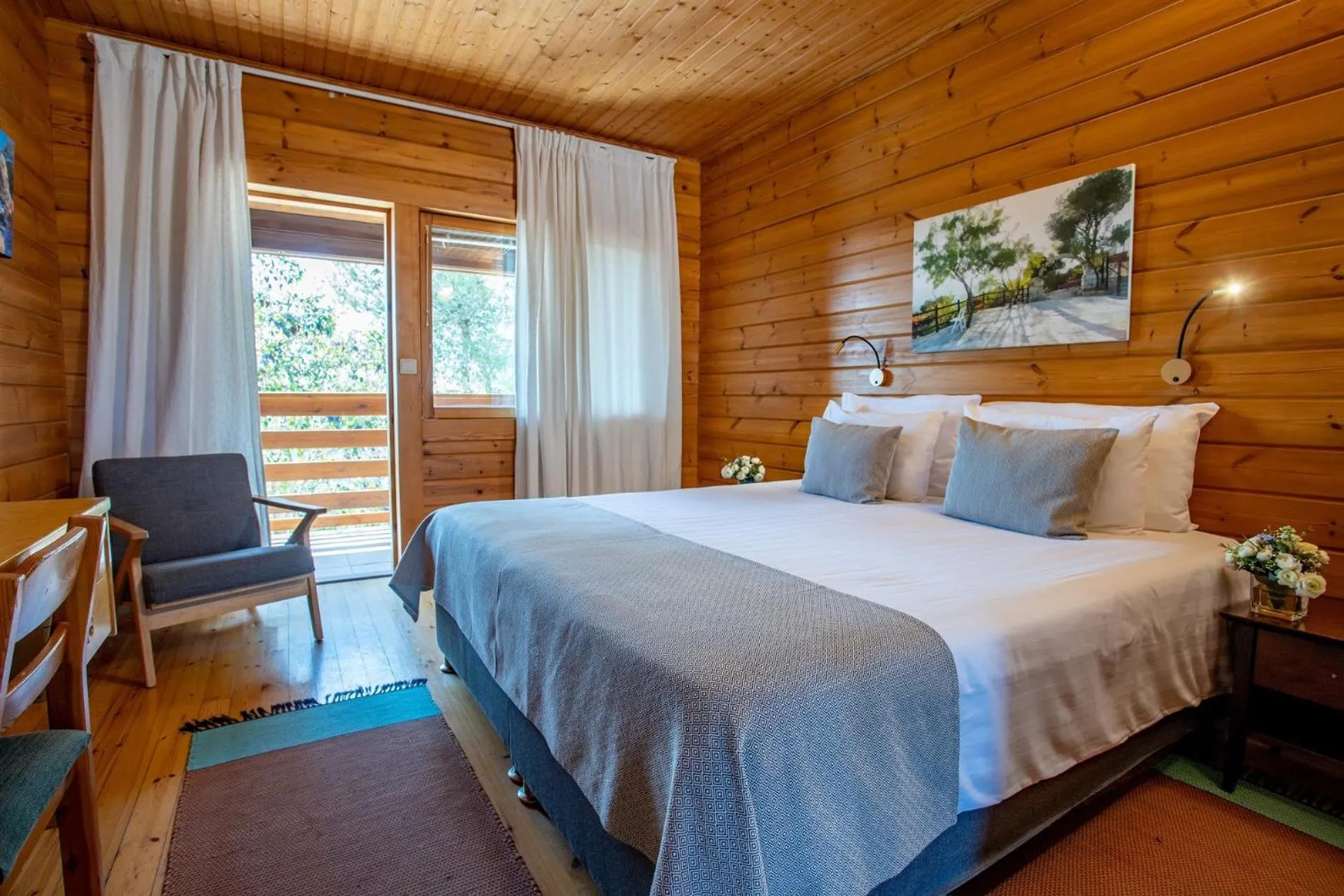 Bed in Logos hotel in Yad Hashmona