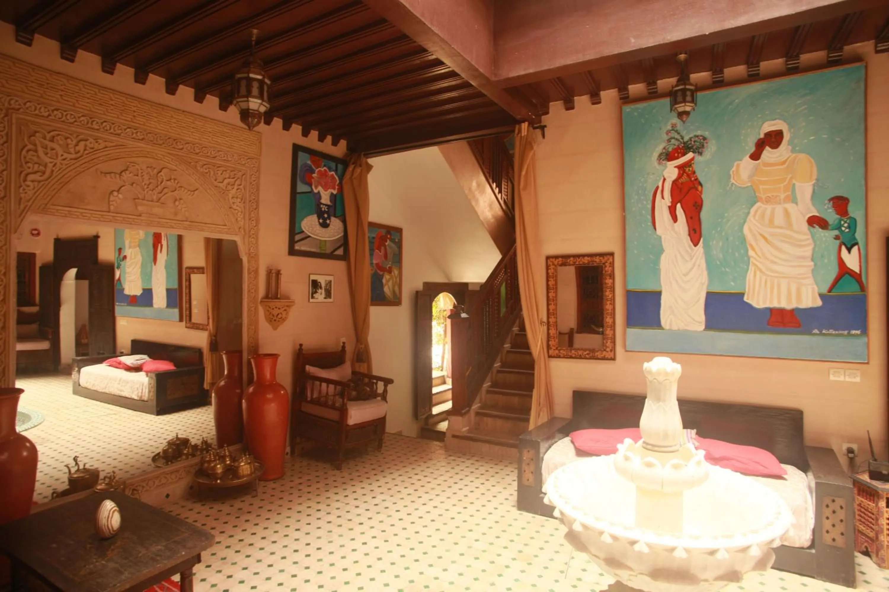 Decorative detail, Bed in Riad Wardate Rita