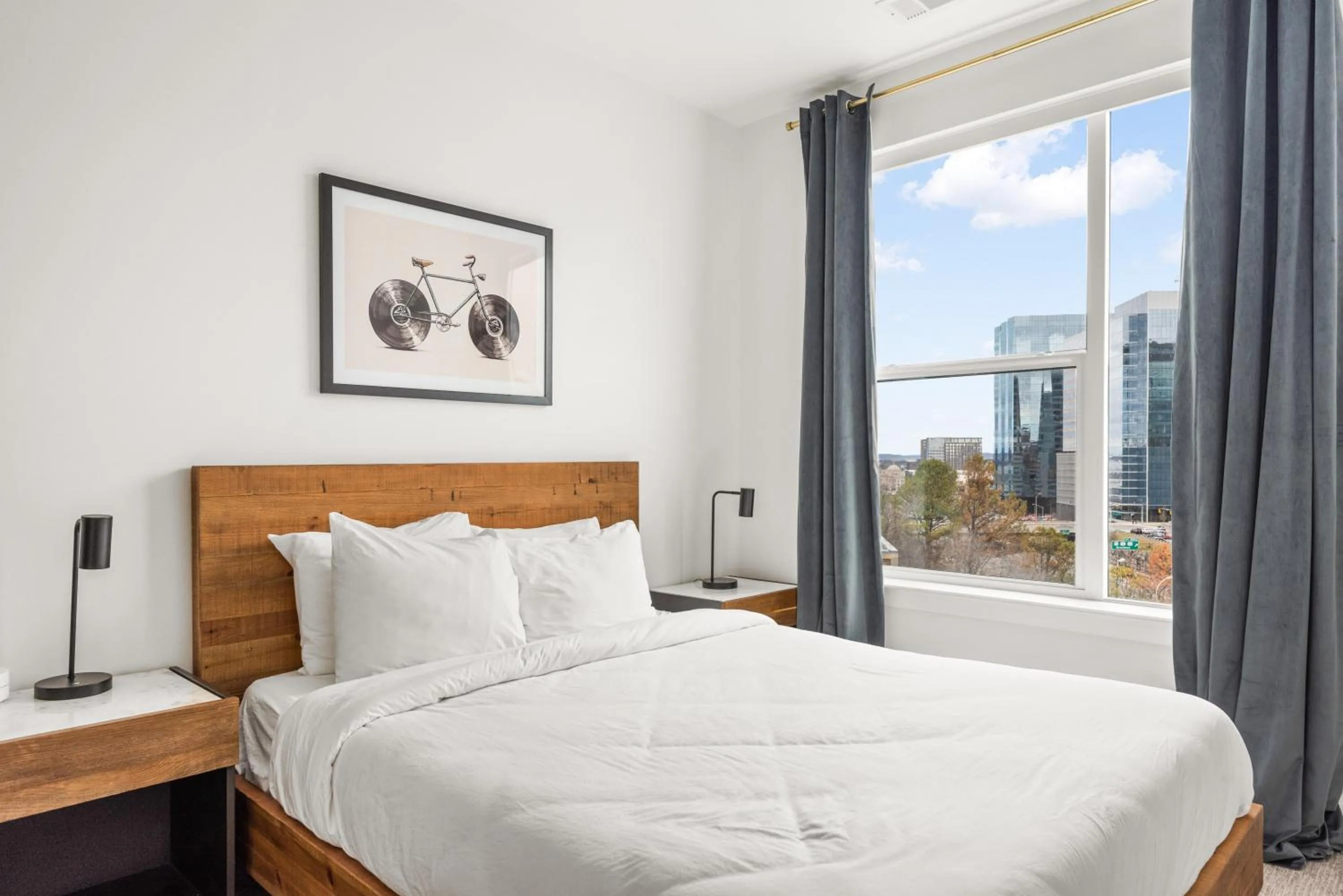 Bedroom, Bed in Mint House Nashville - Music Row