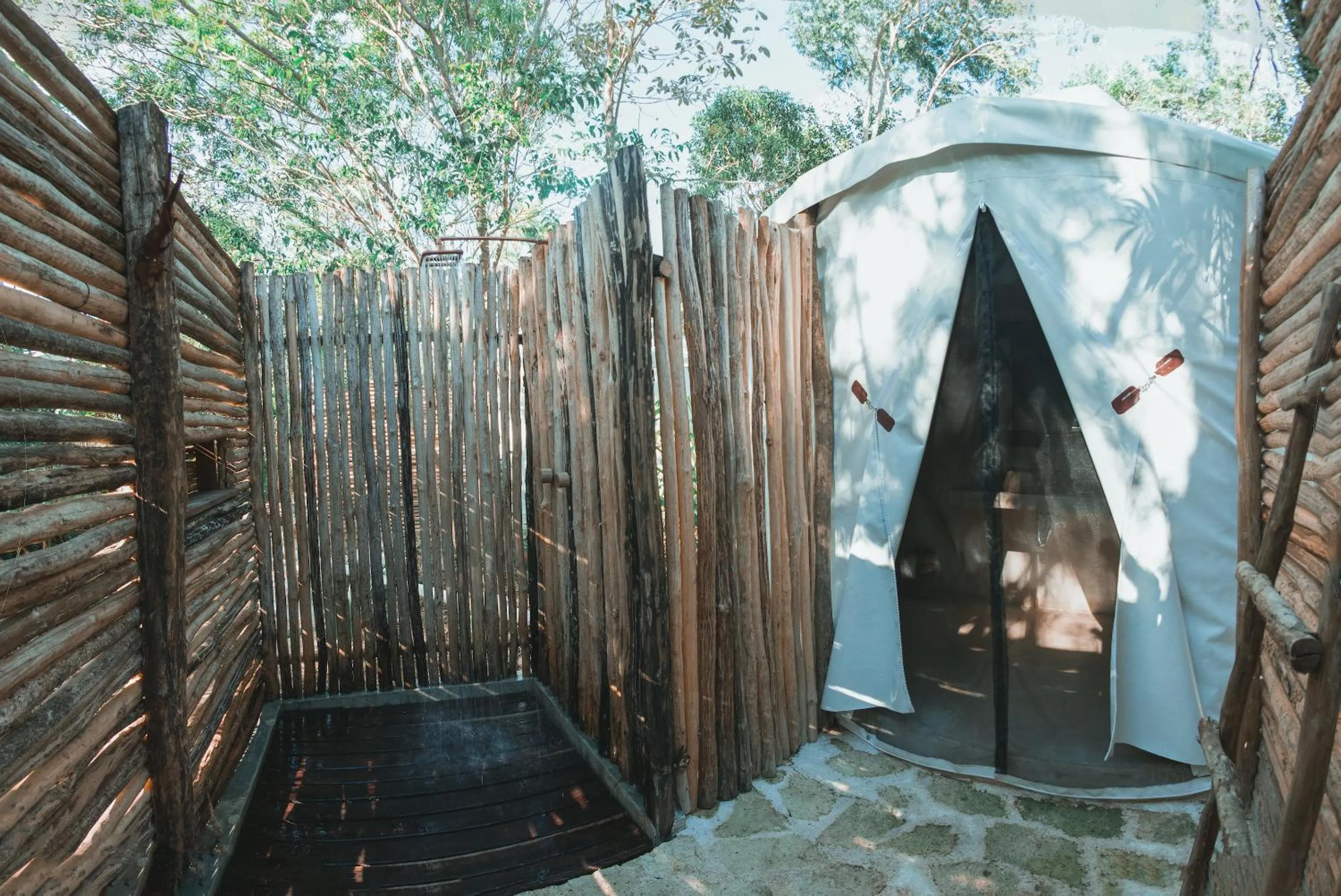 Shower in Huaya Camp