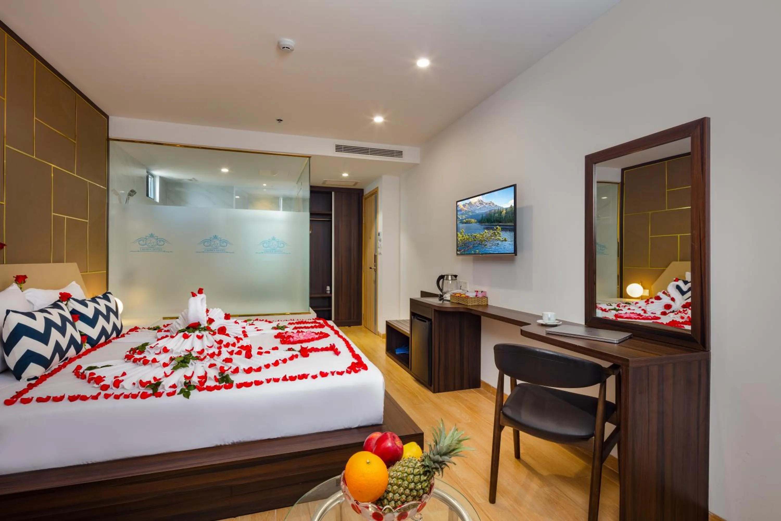 Photo of the whole room, Bed in Crown Hotel Nha Trang