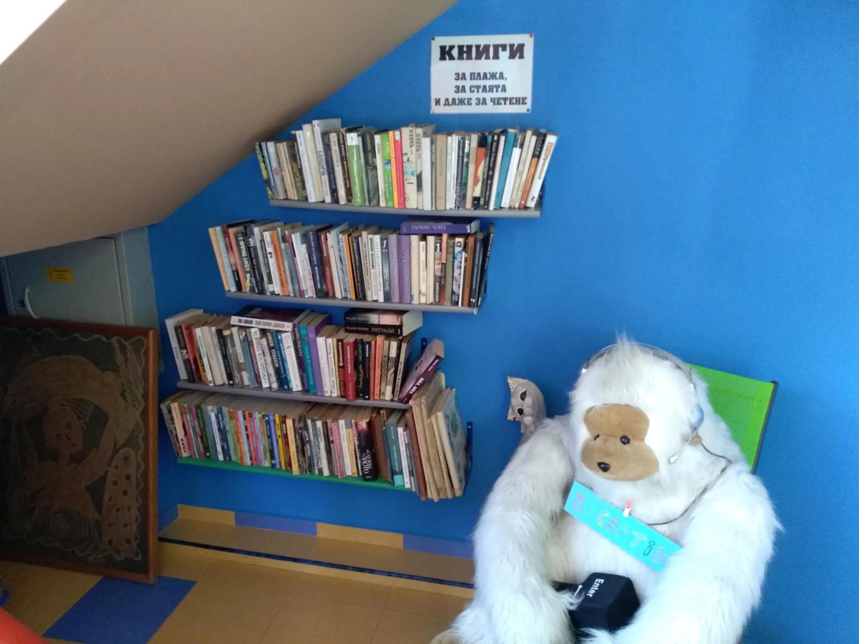 Library in The Colourful Mansion Hotel