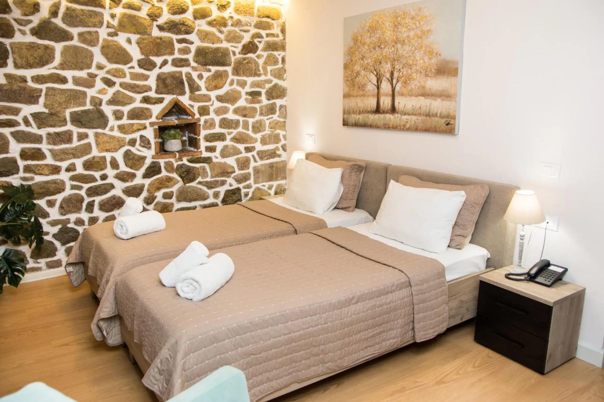 Bed in Arxontiko Hotel