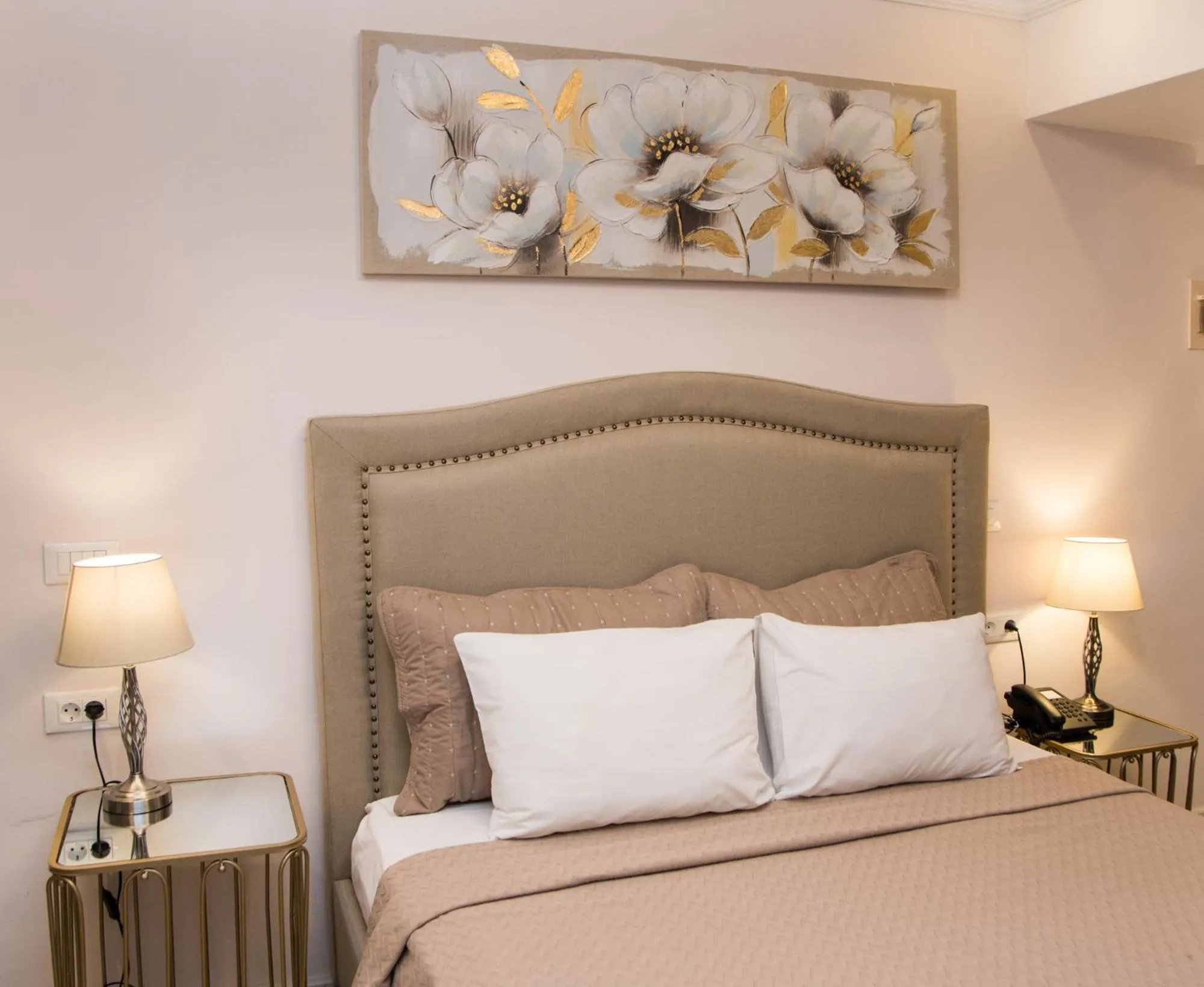 Bed in Arxontiko Hotel