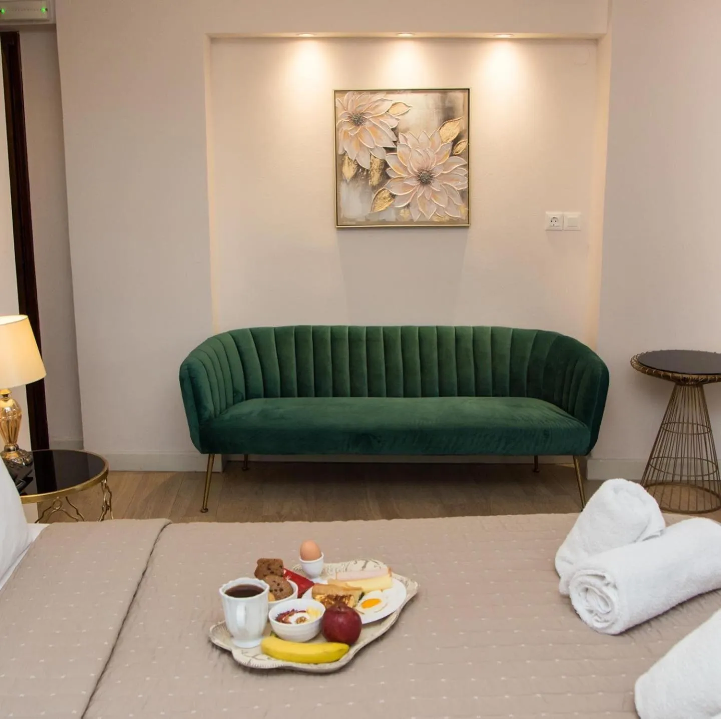 Bed in Arxontiko Hotel