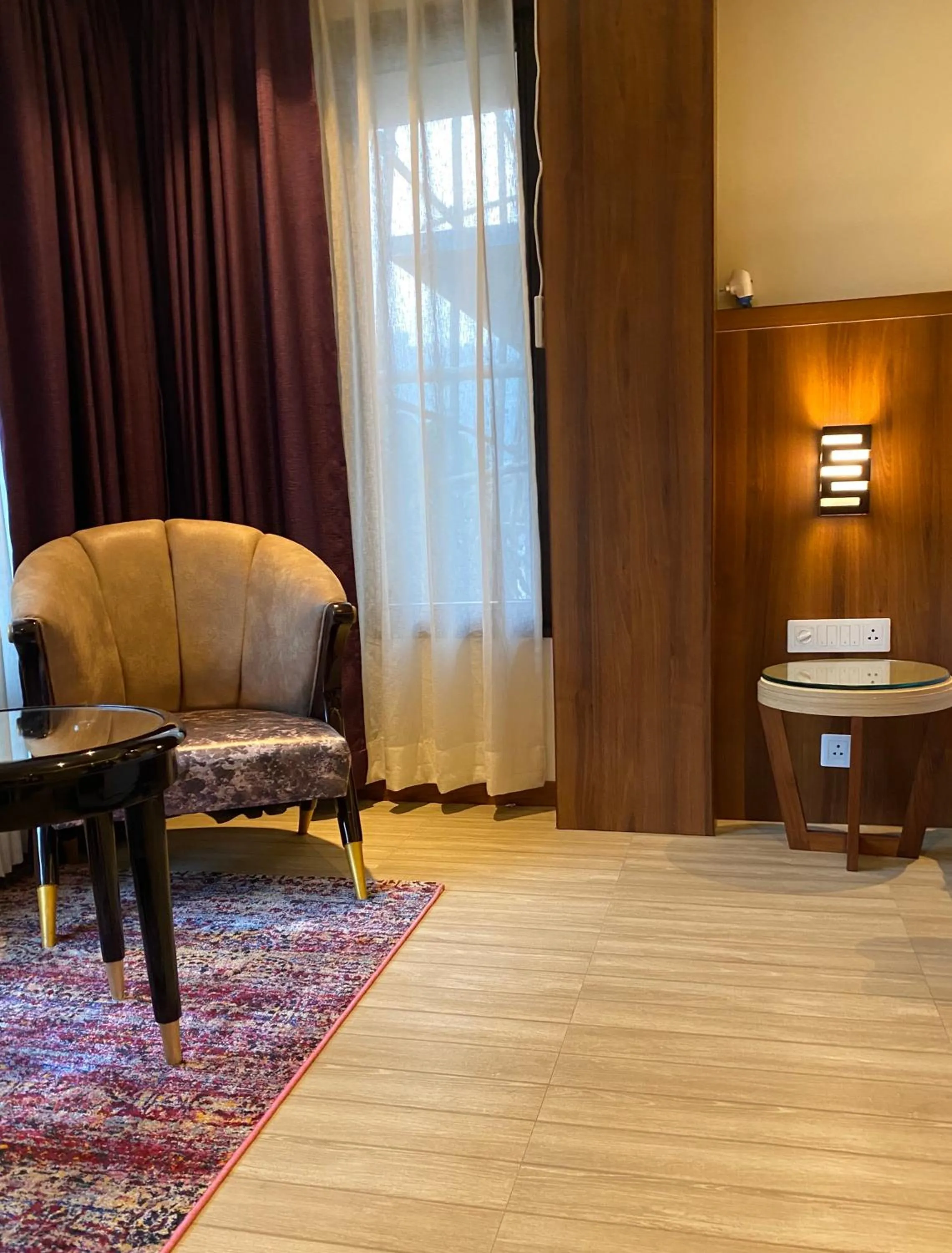 Seating area in The Greenwood Resort, Guwahati