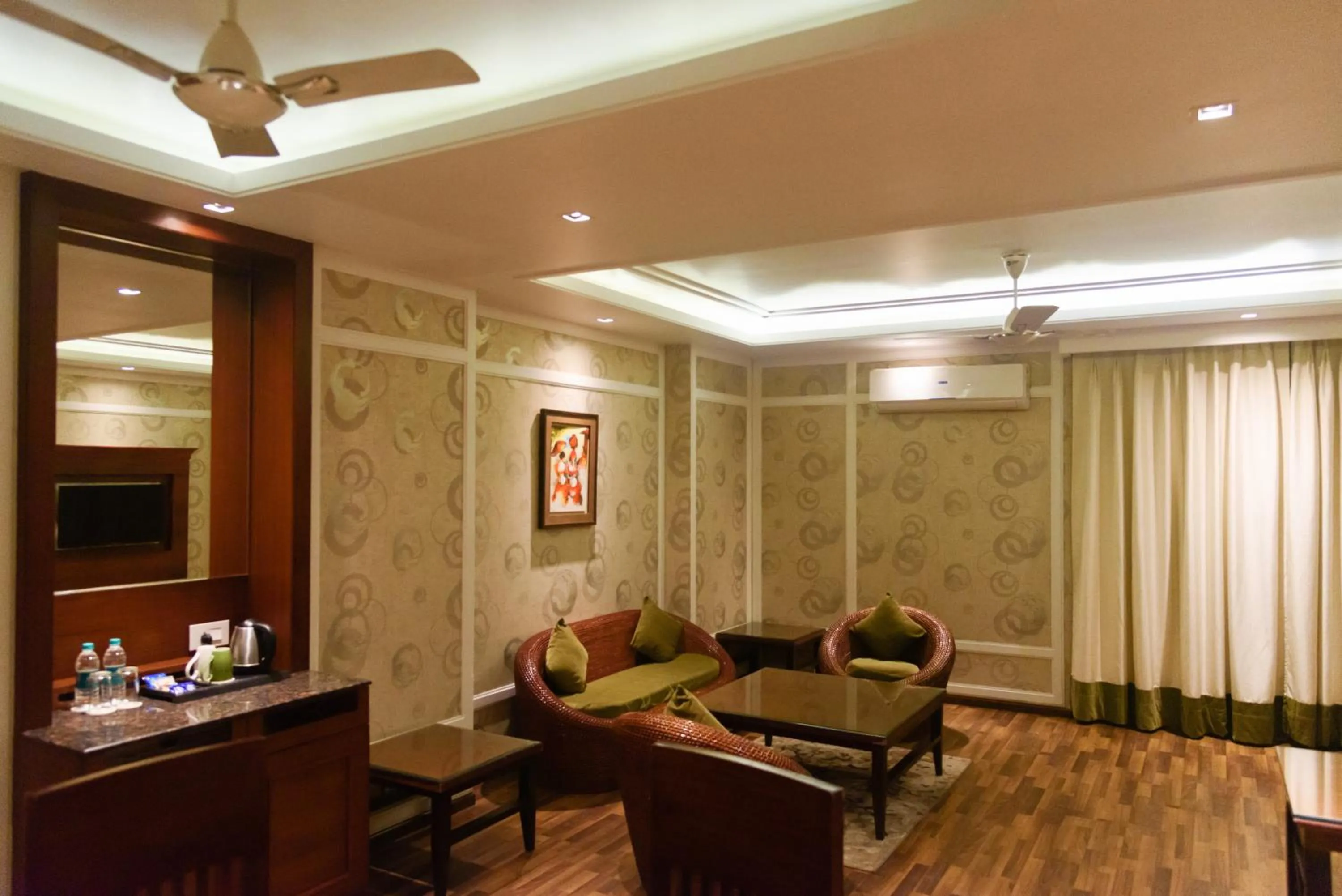 Seating area in The Greenwood Resort, Guwahati