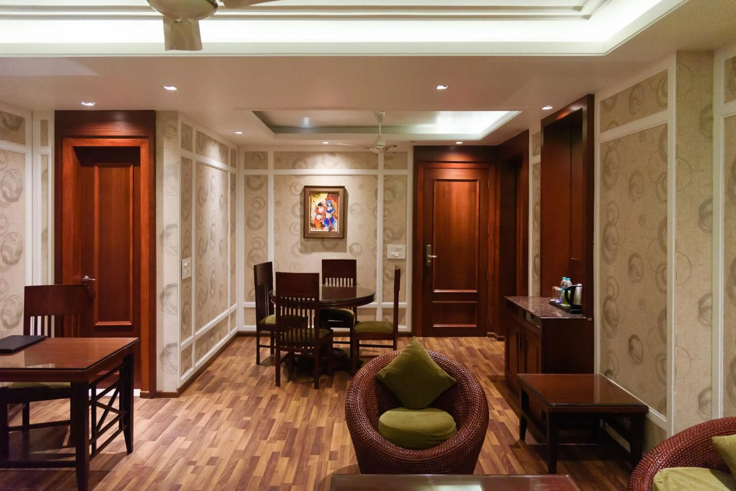 Seating area in The Greenwood Resort, Guwahati