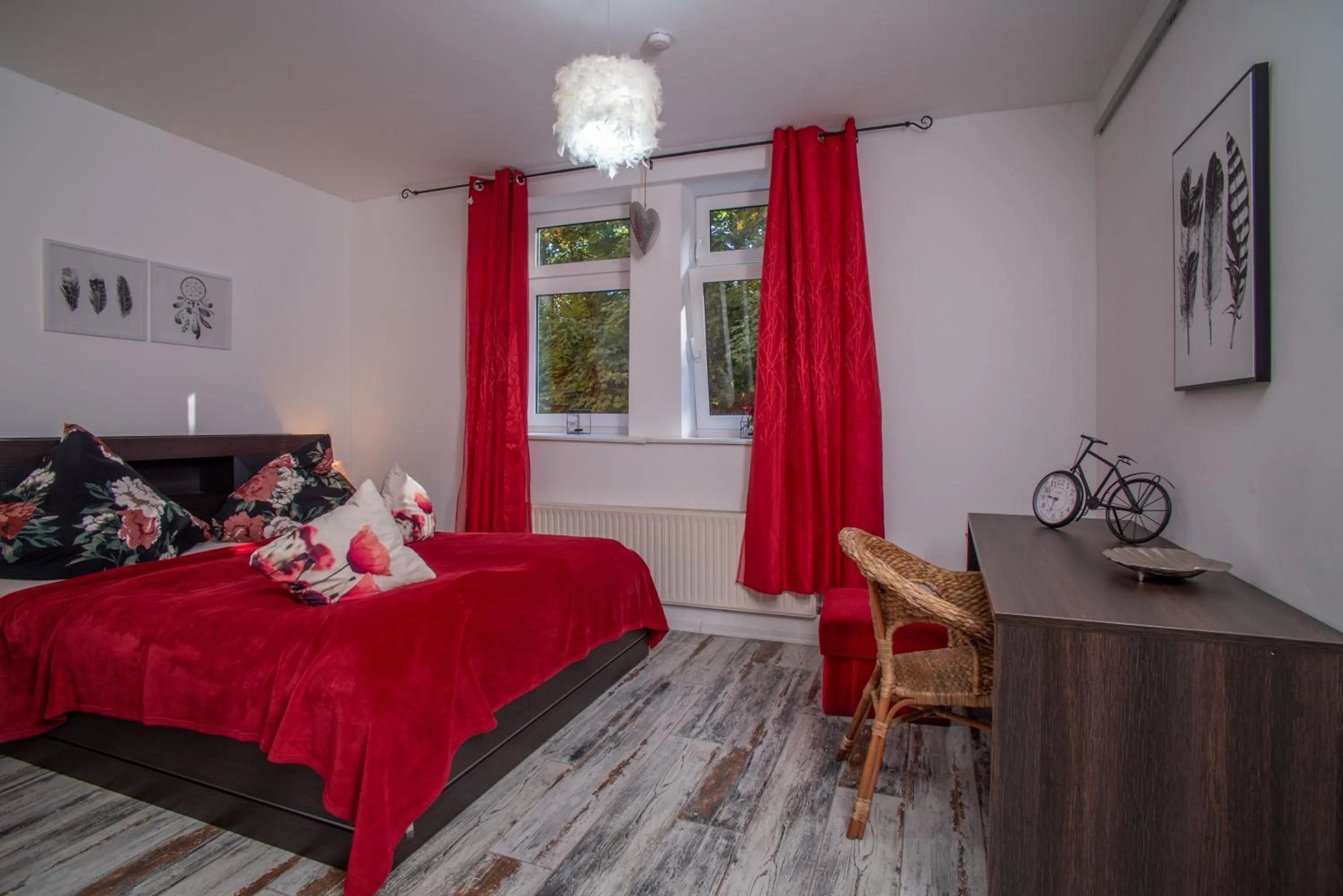 Bed in Designpension Traumschloss Hotel Garni