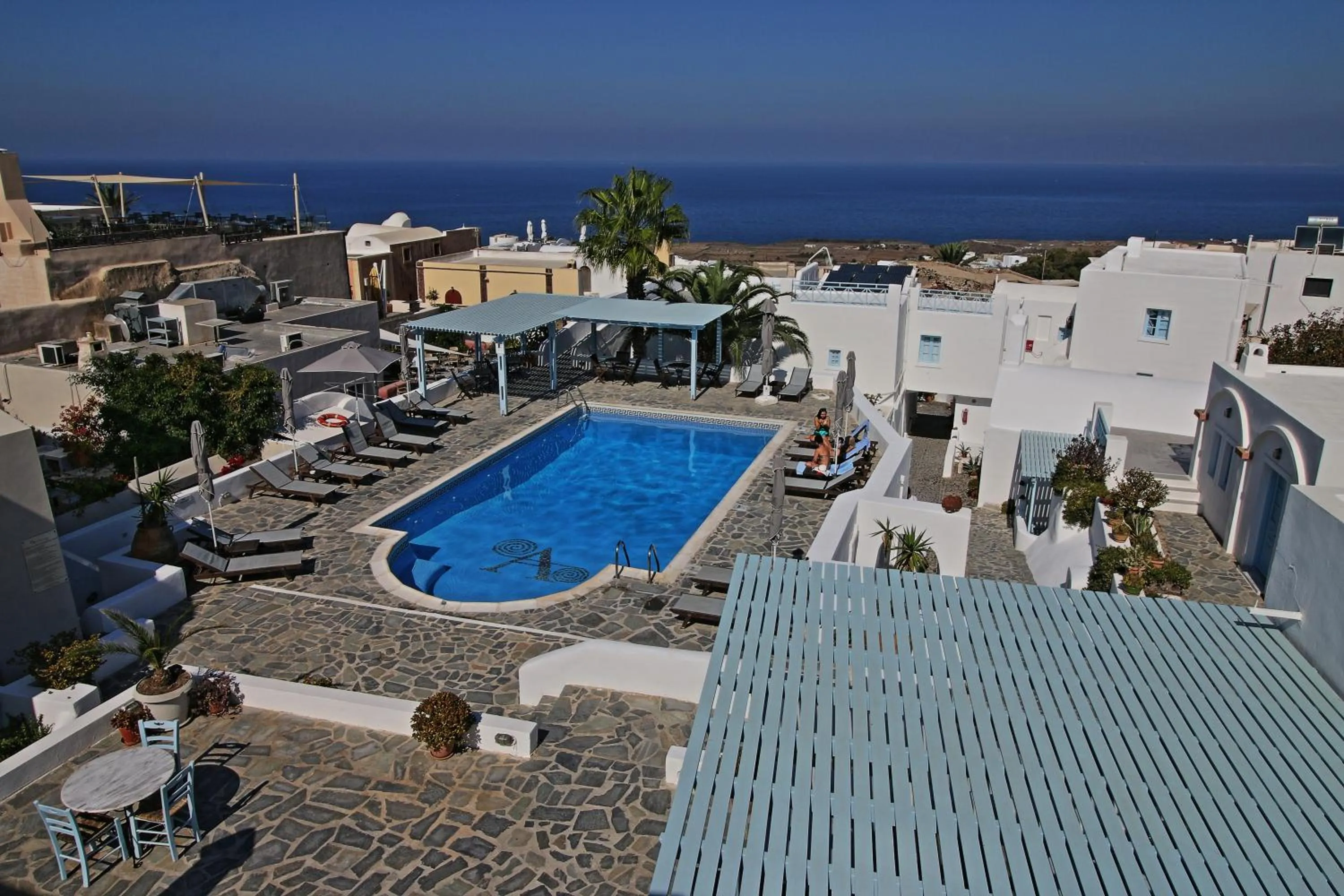 Swimming pool in Aethrio Sunset Village - Oia