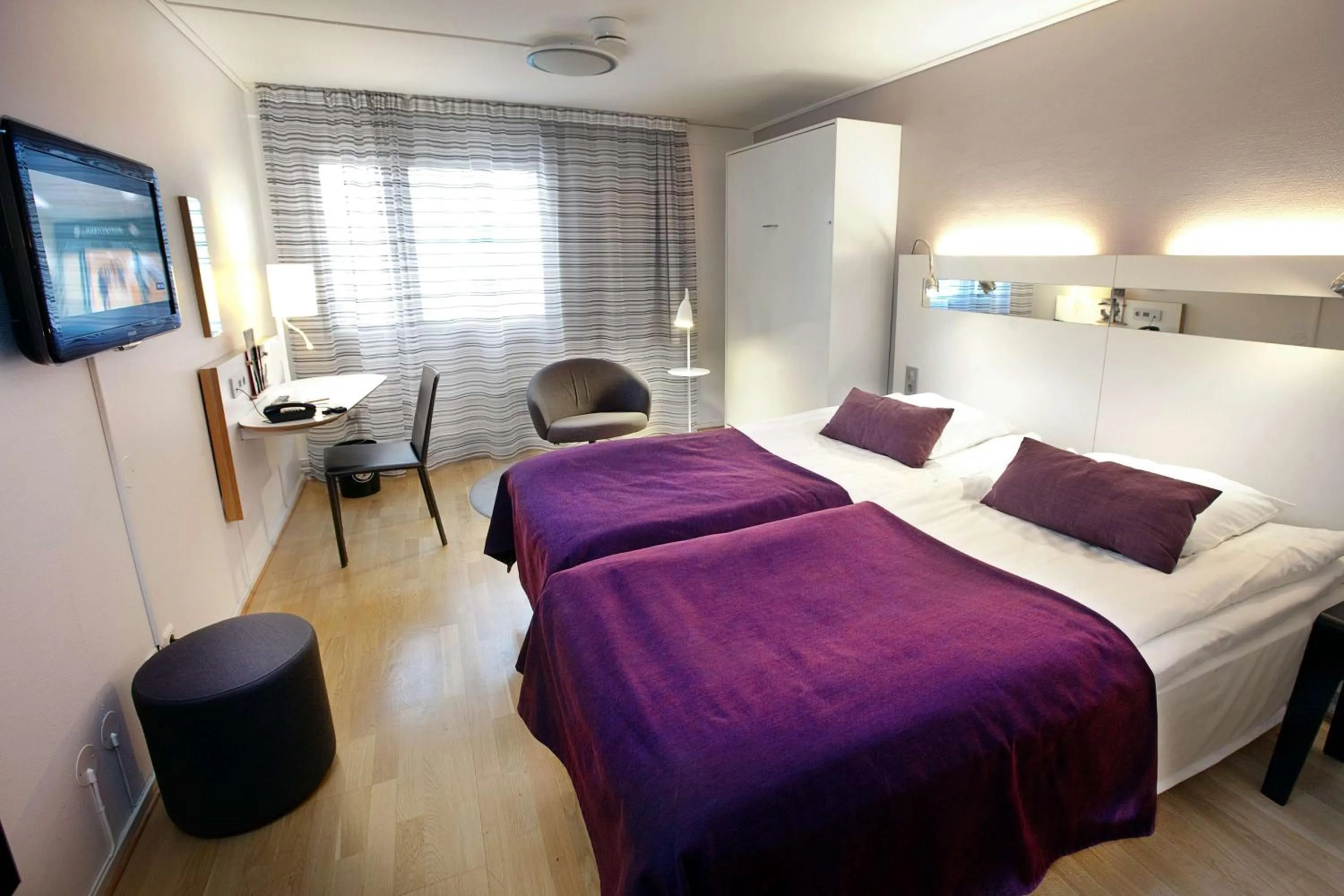 Bedroom, Bed in Scandic Uplandia