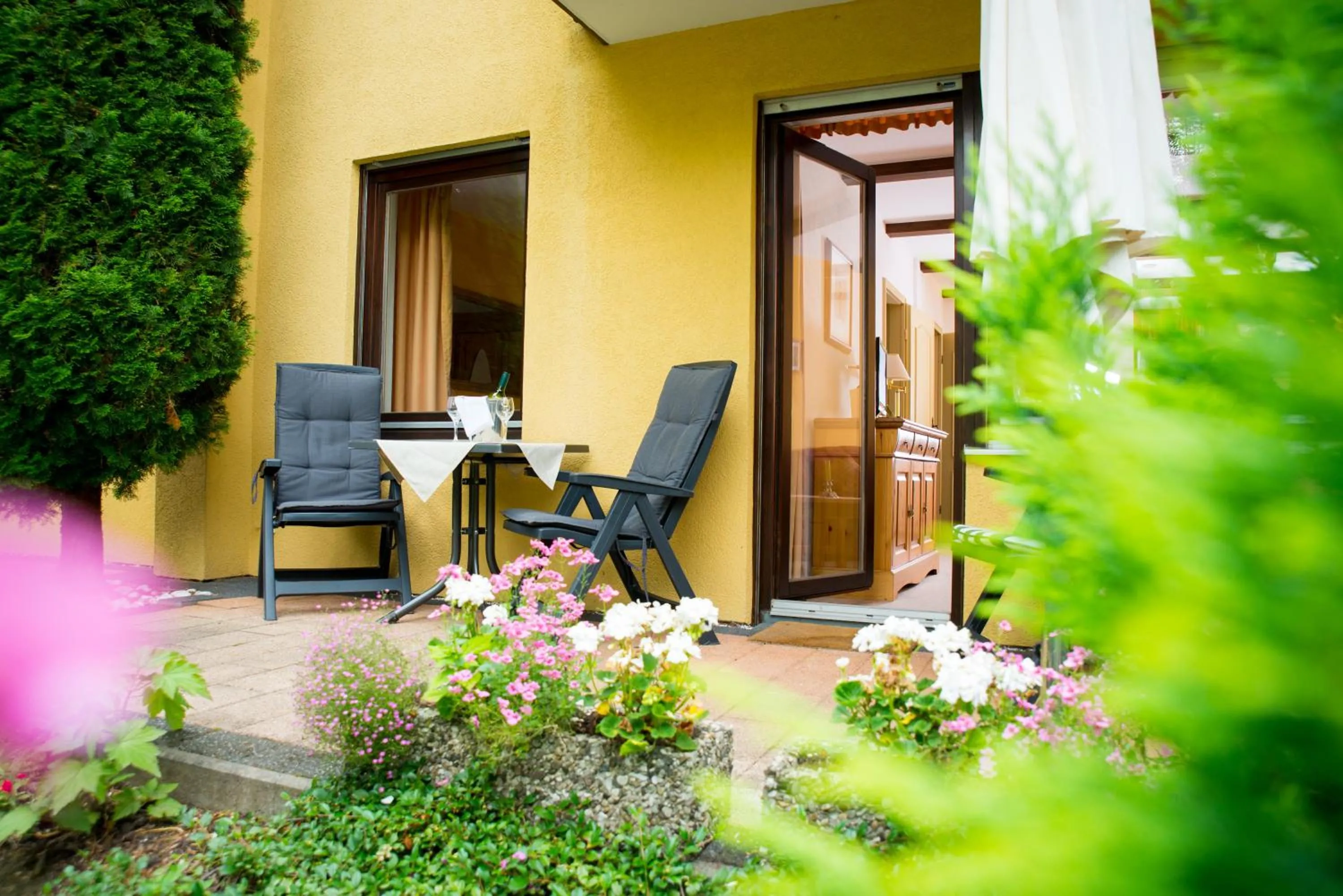 Patio in Ferienapartments Schnibbe