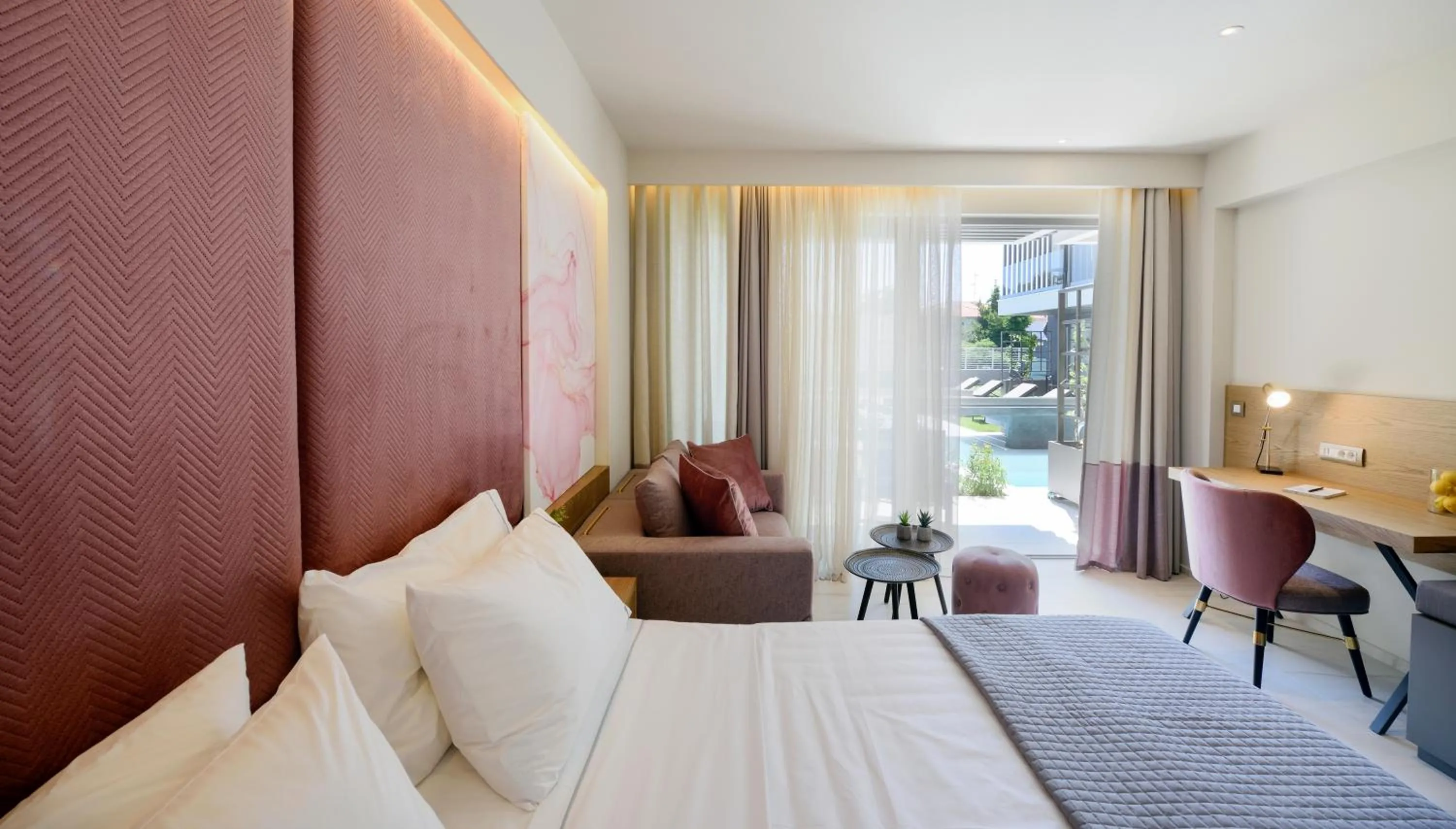 Bed in Serenity Suites