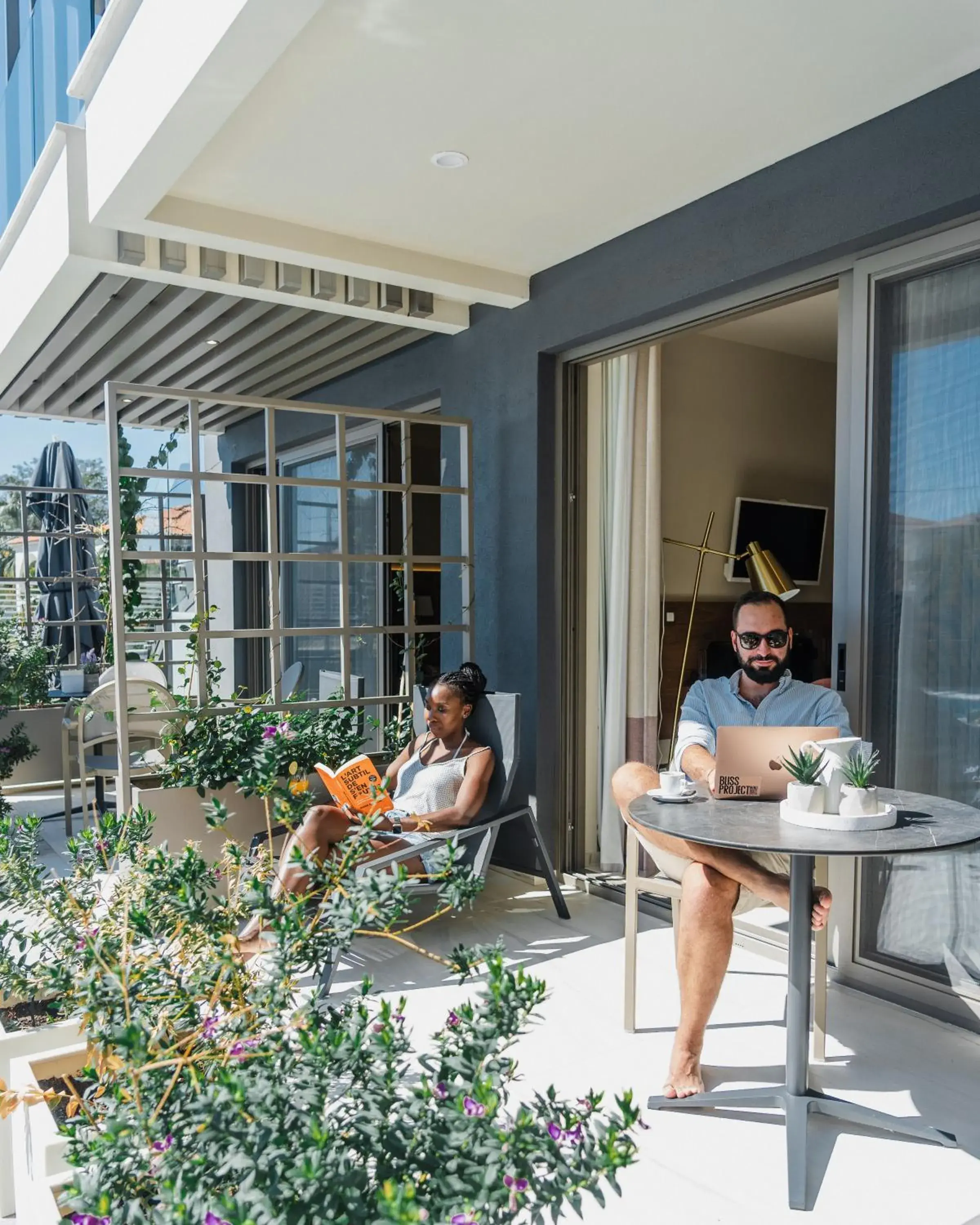 Deluxe Suite with Pool View in Serenity Suites Deluxe Suite with Pool View in Serenity Suites