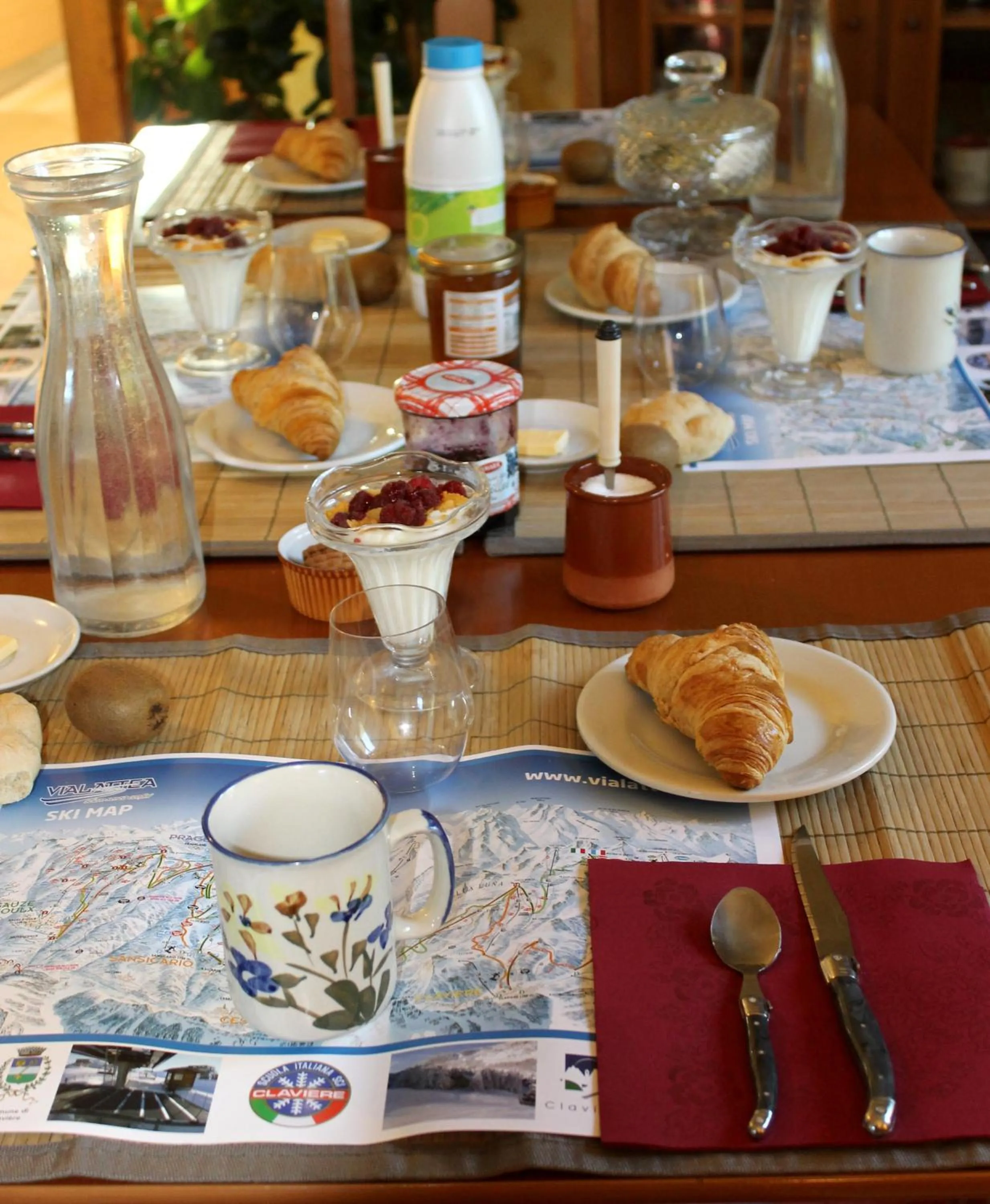 Continental breakfast in B&B La Borella Casa Conti