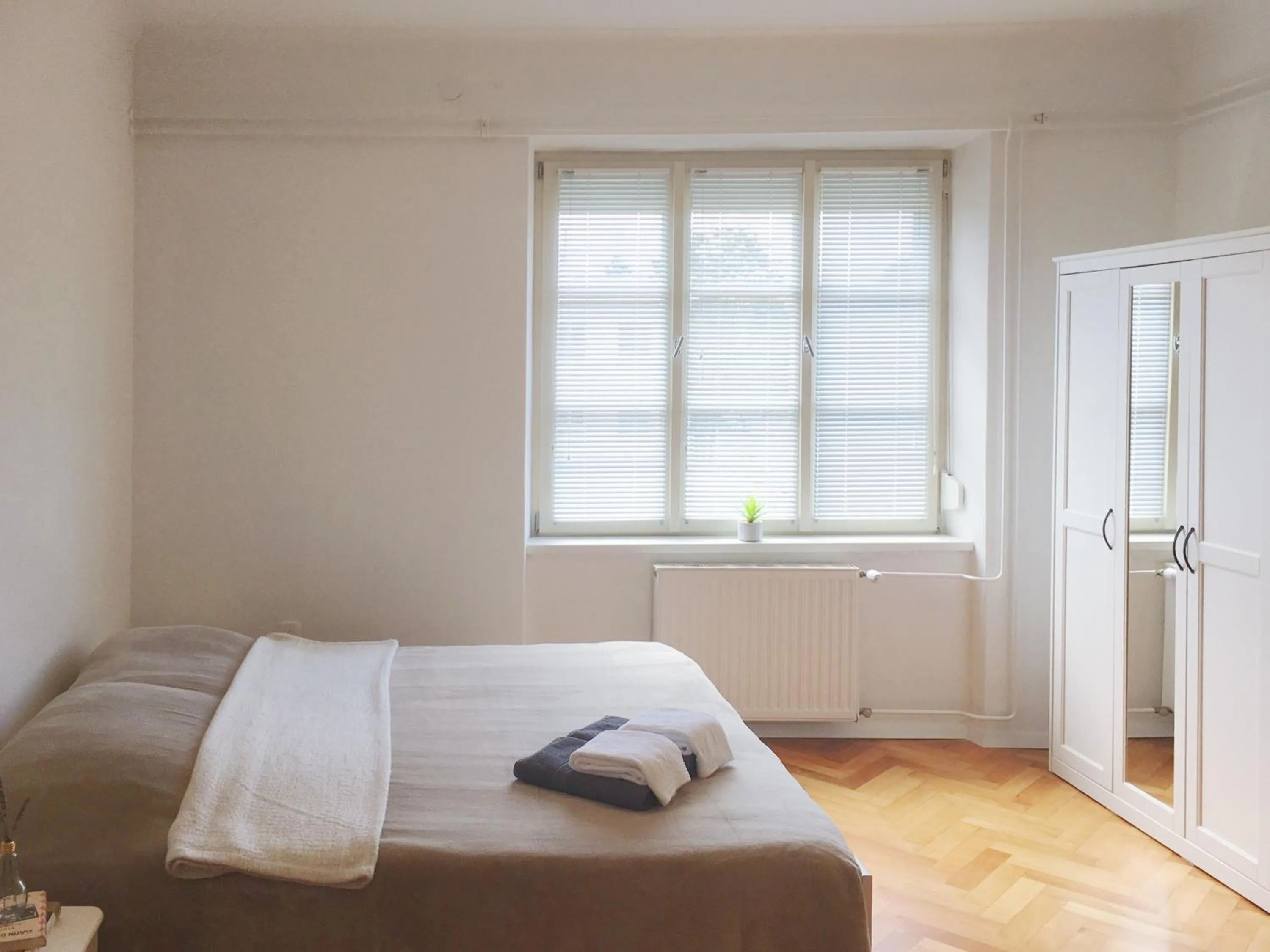 Bedroom, Bed in Historic Mexico Building Apartment
