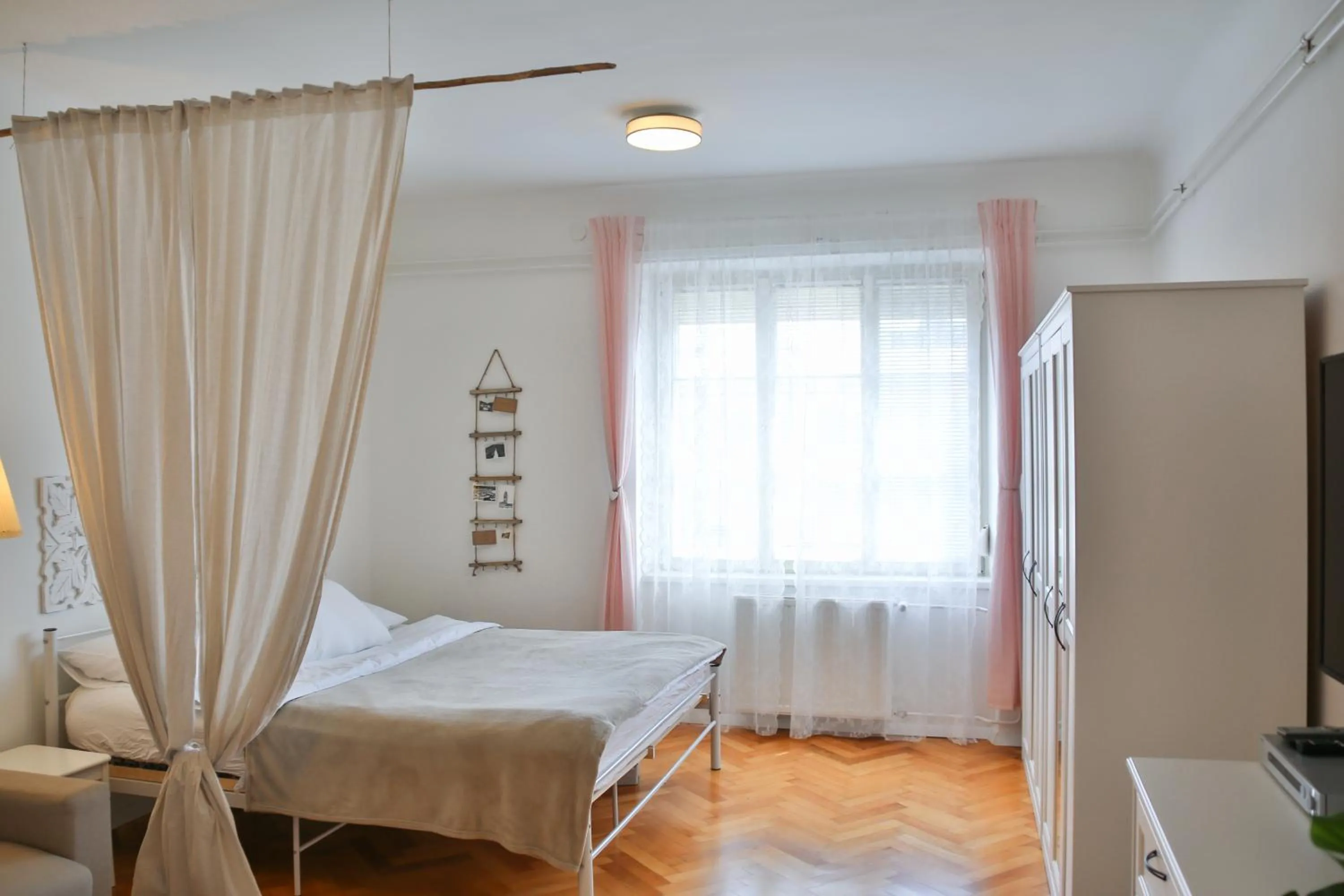 Bed in Historic Mexico Building Apartment
