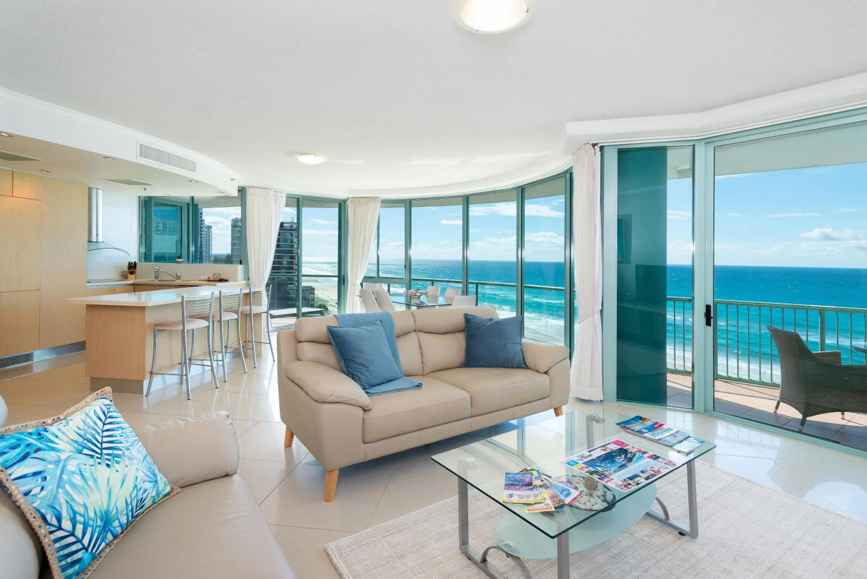 Living room in The Waterford on Main Beach