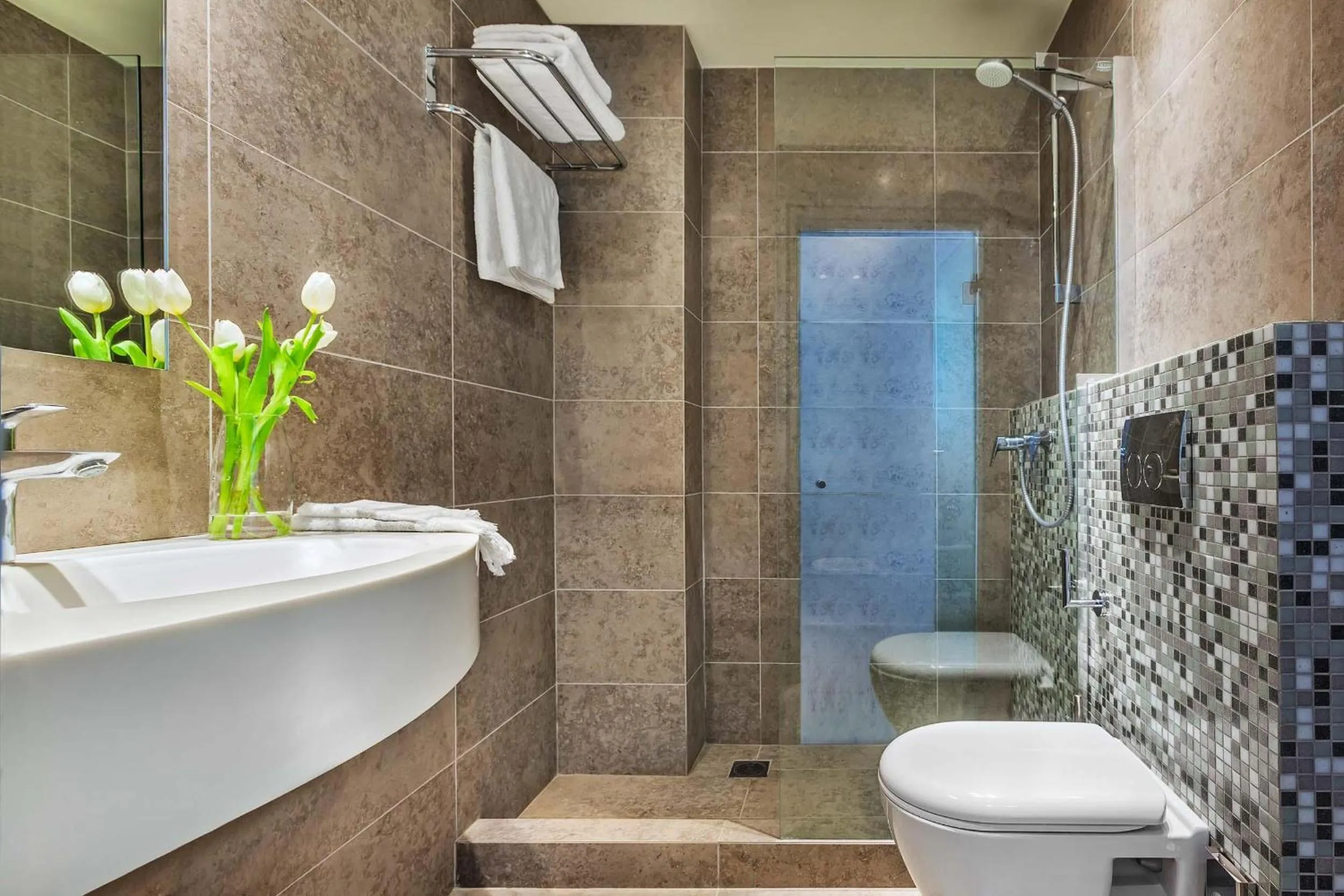 Bathroom in Ammon Zeus Luxury Beach Hotel