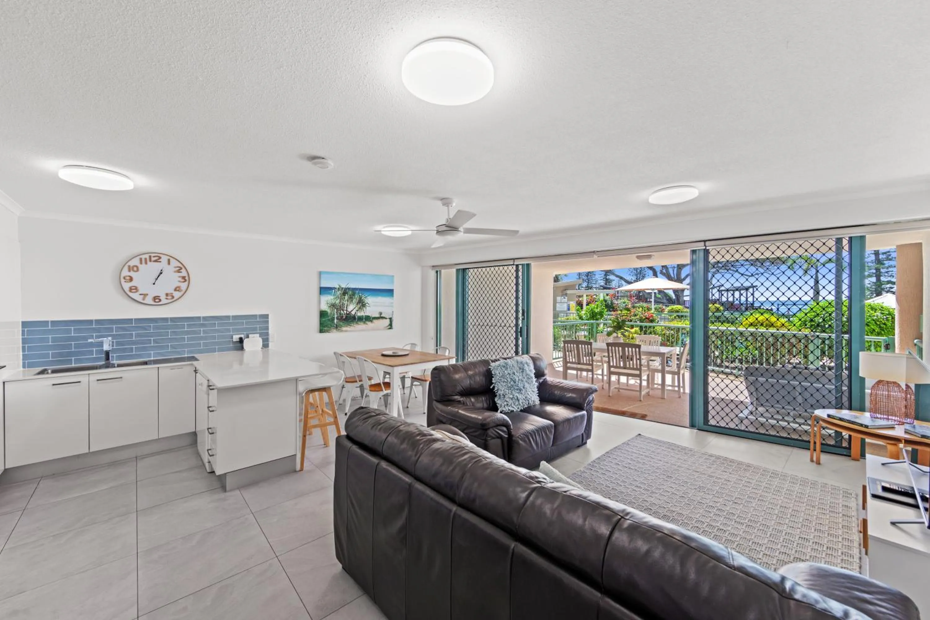 Living room in The Norfolks on Moffat Beach