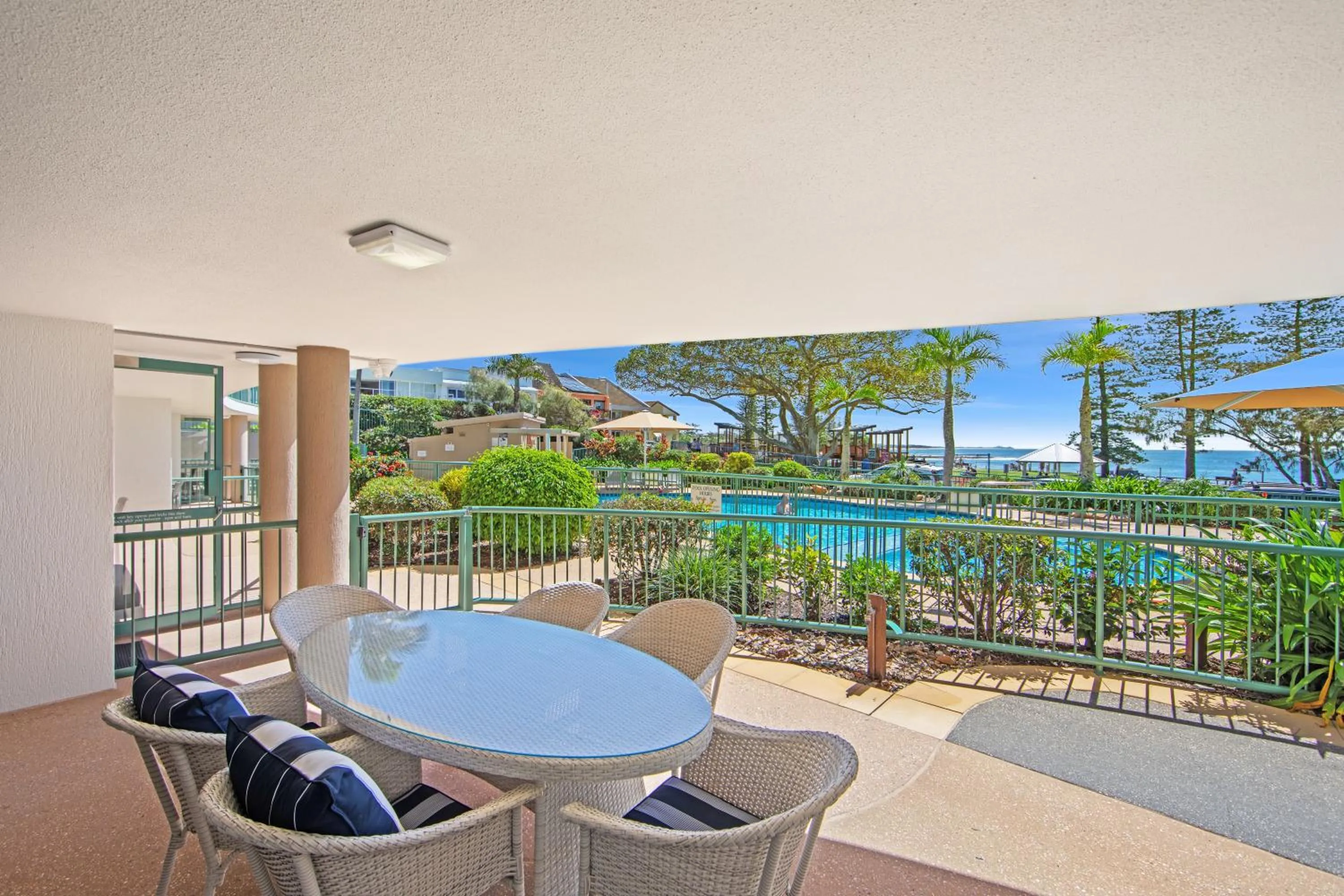 Balcony/Terrace in The Norfolks on Moffat Beach