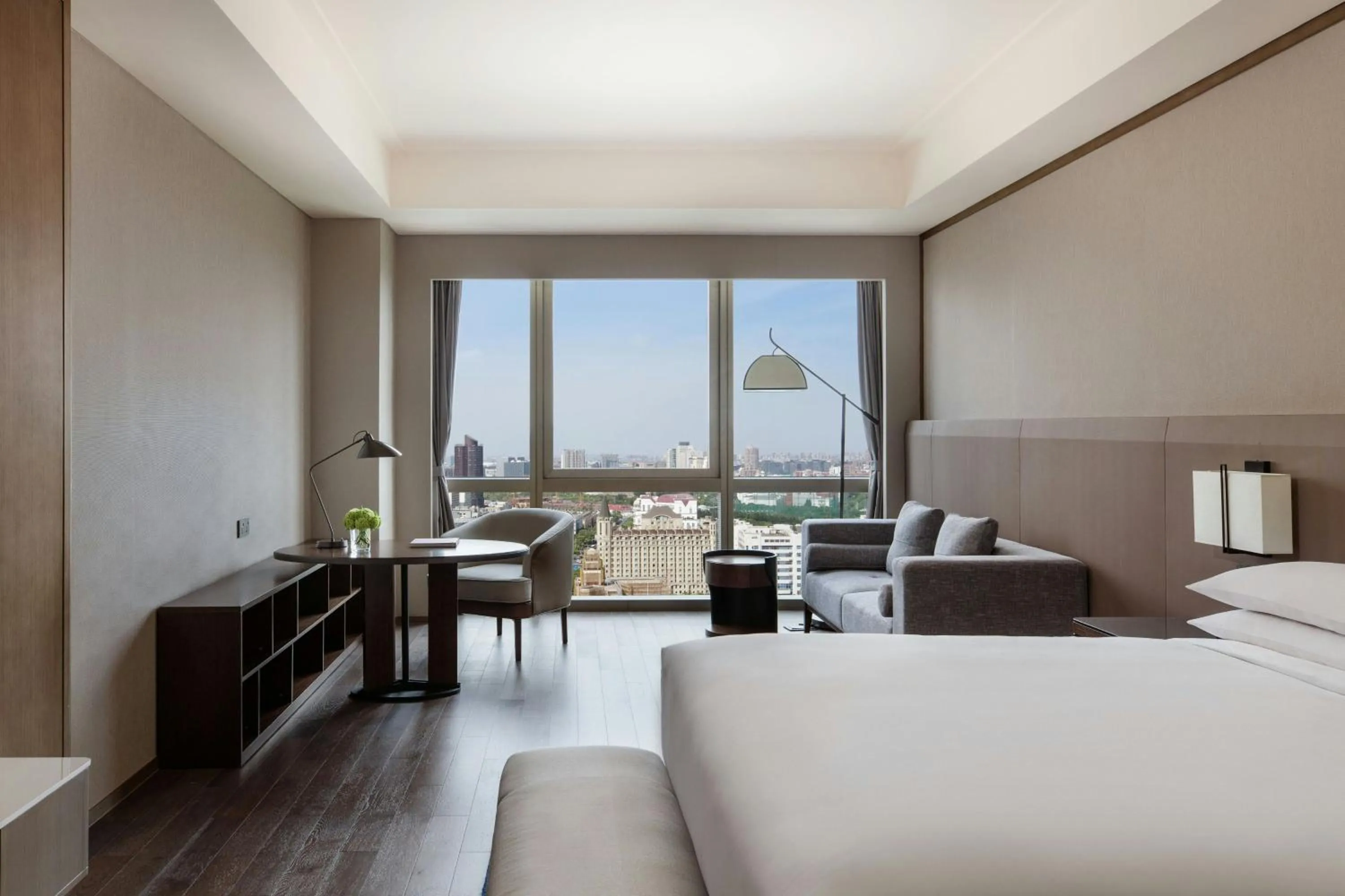 Bedroom, Bed in Shanghai Marriott Hotel Pudong East - Only a 20 minute drive from Disney