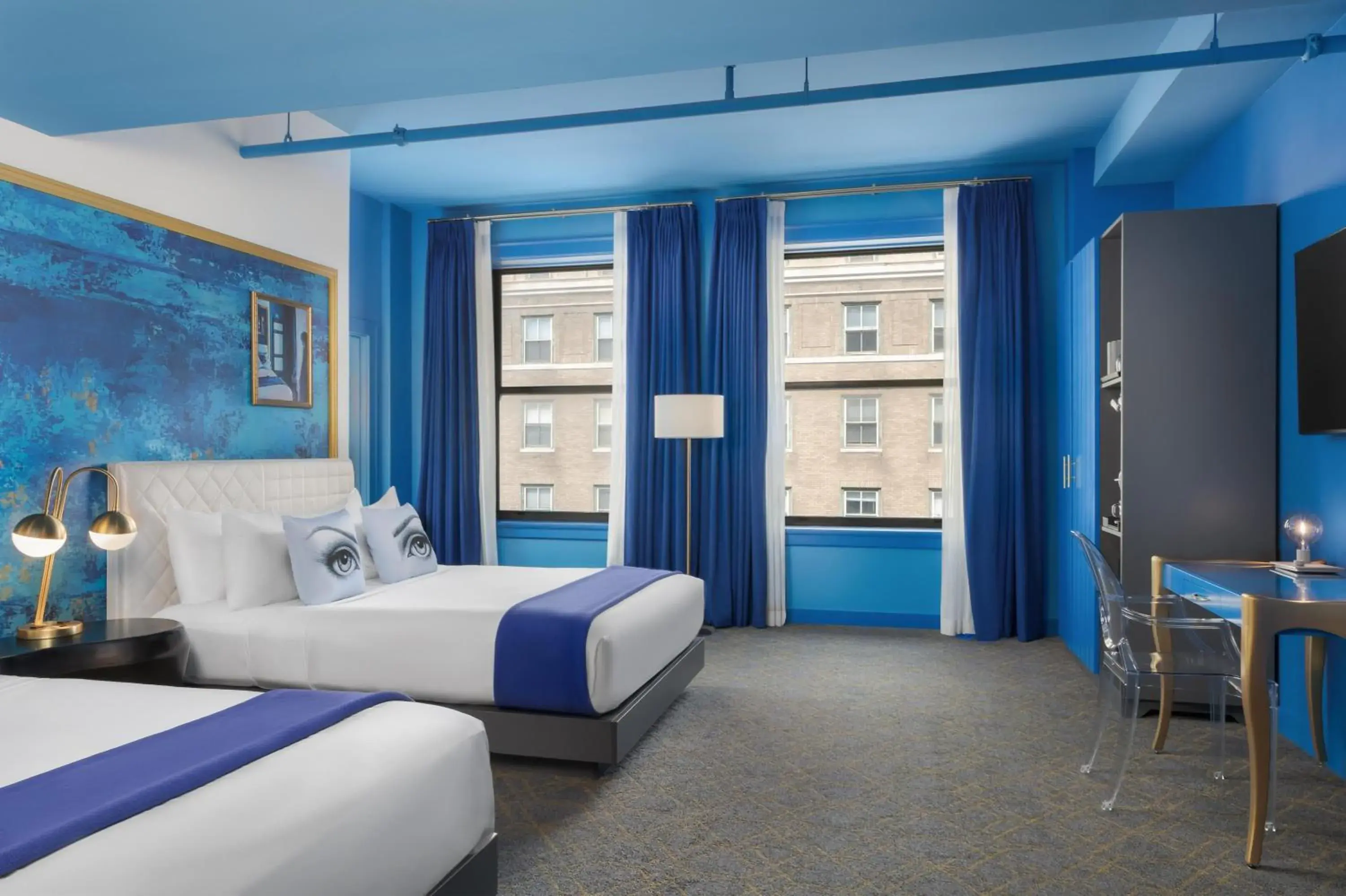 Queen Room with Two Queen Beds and Roll-In Shower - Mobility Access in Angad Arts Hotel St Louis, Tapestry Collection by Hilton Queen Room with Two Queen Beds and Roll-In Shower - Mobility Access in Angad Arts Hotel St Louis, Tapestry Collection by Hilton