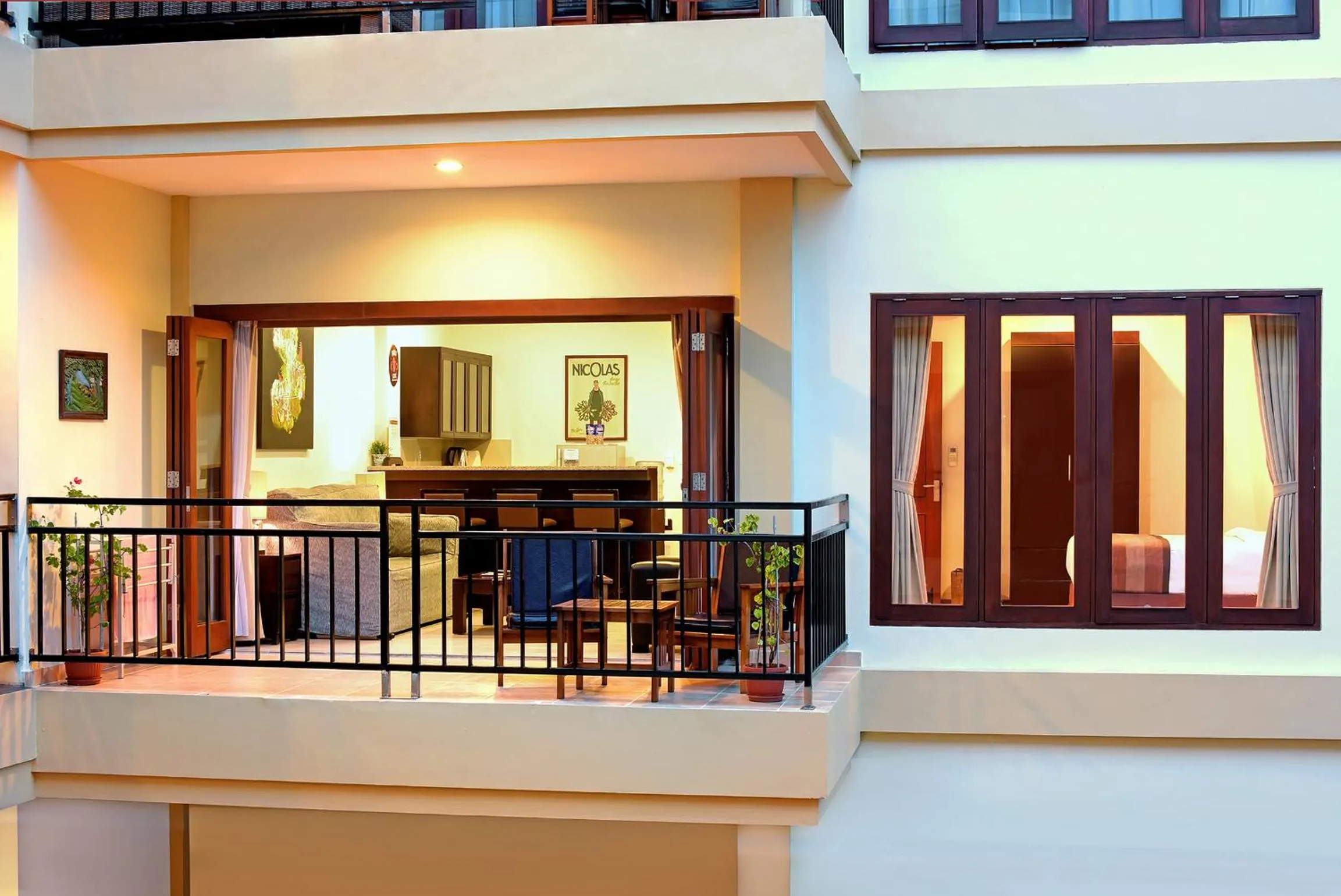 Balcony/Terrace in Kuta Town House Apartments