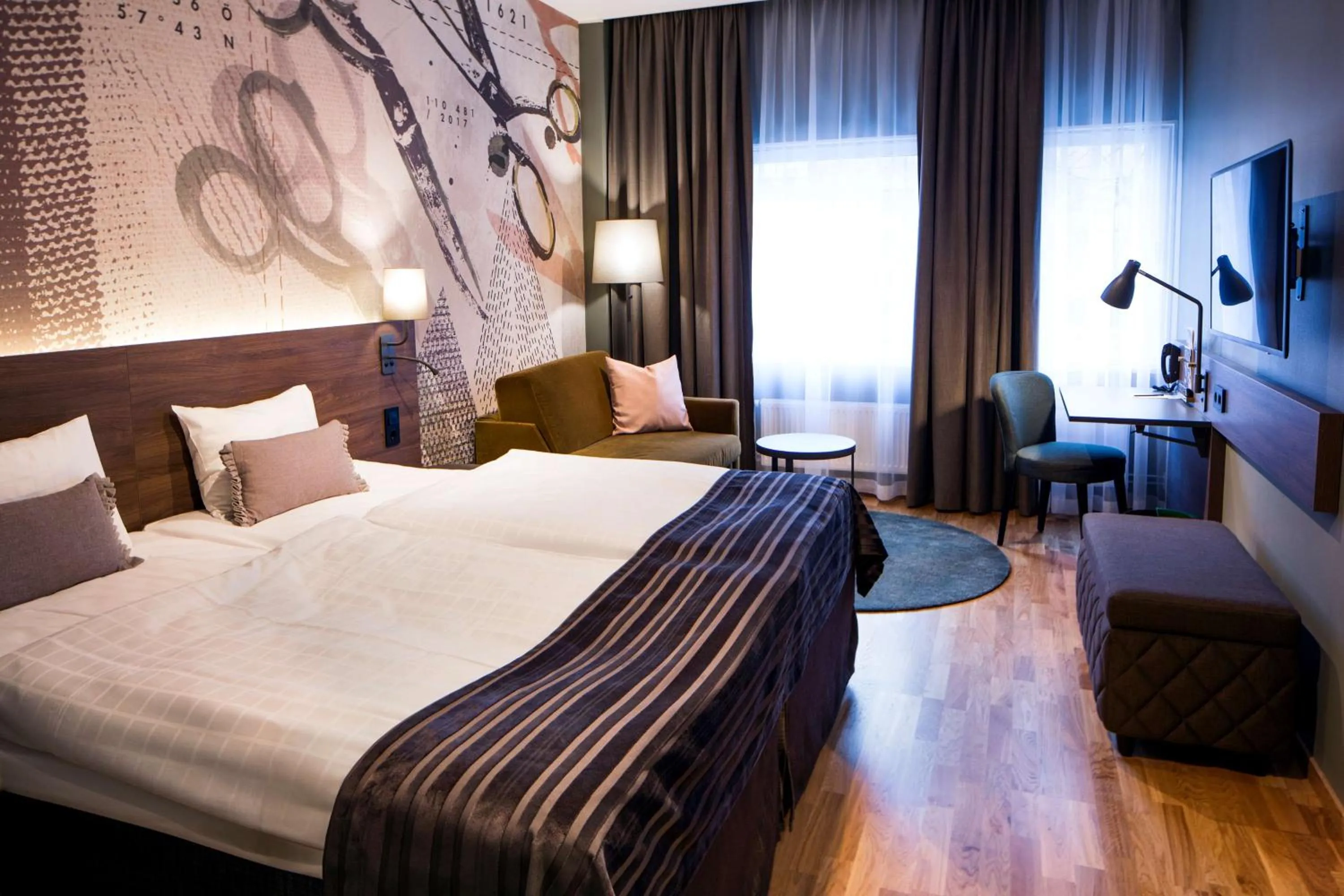 Bedroom, Bed in Scandic Plaza Borås