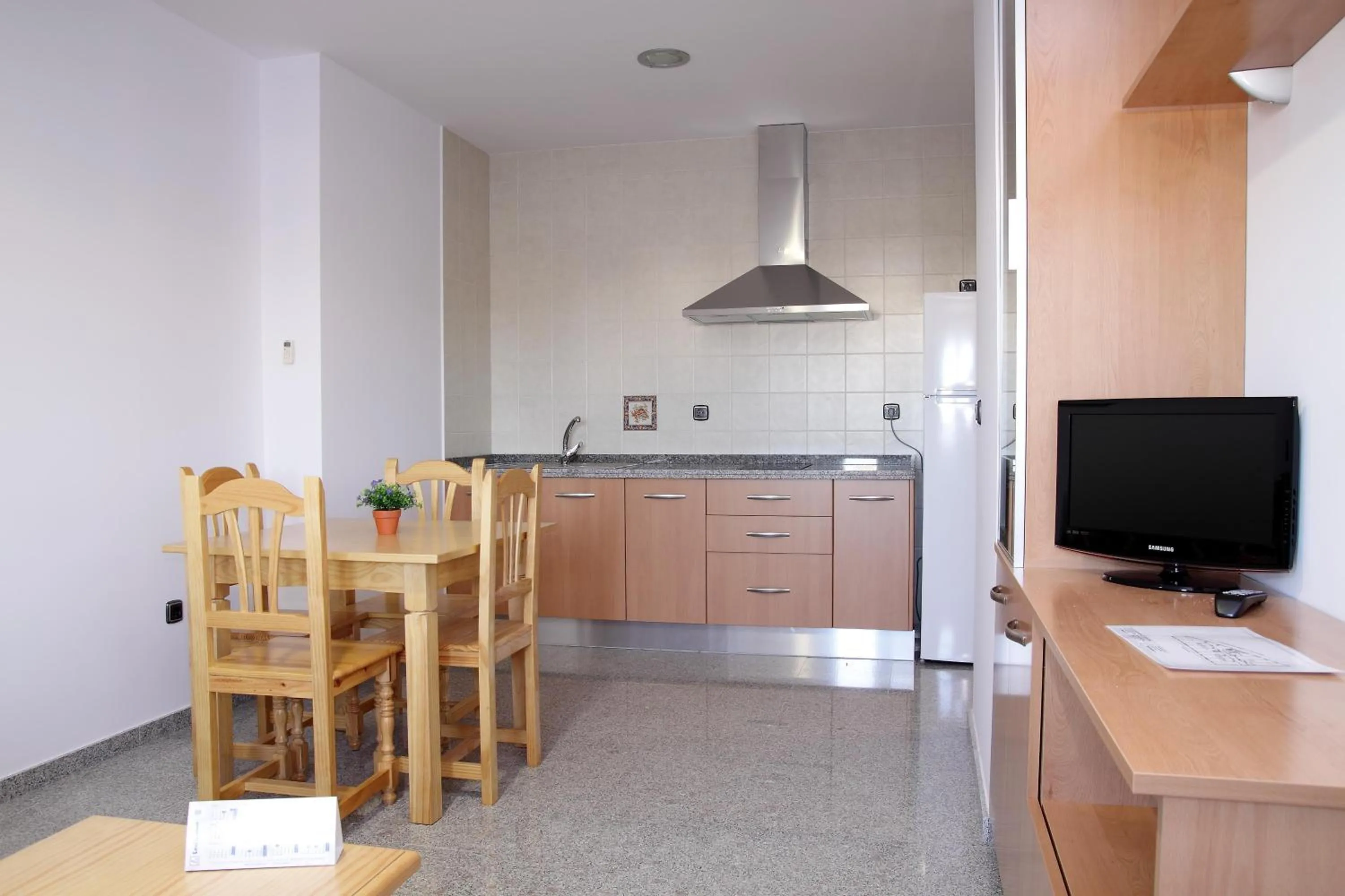 Kitchen or kitchenette in Hotel Albanta